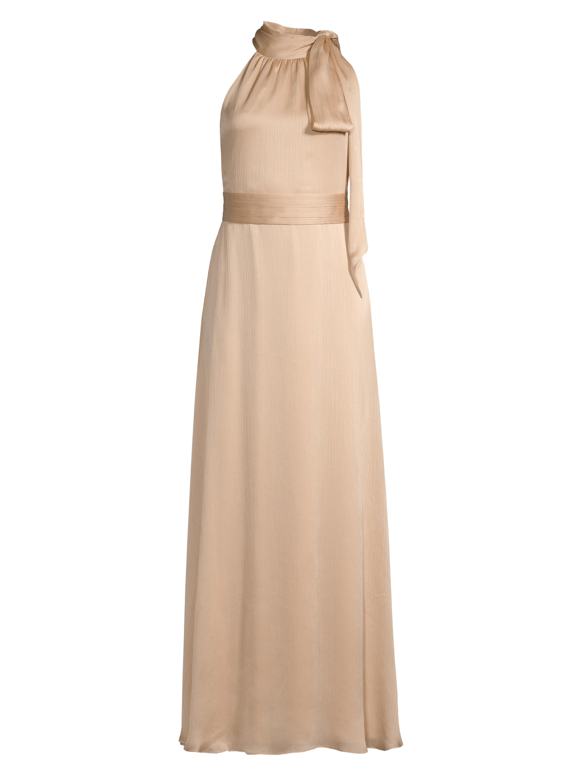 Sachin & Babi Women's Kayla Tie Halterneck Satin Gown - Champagne