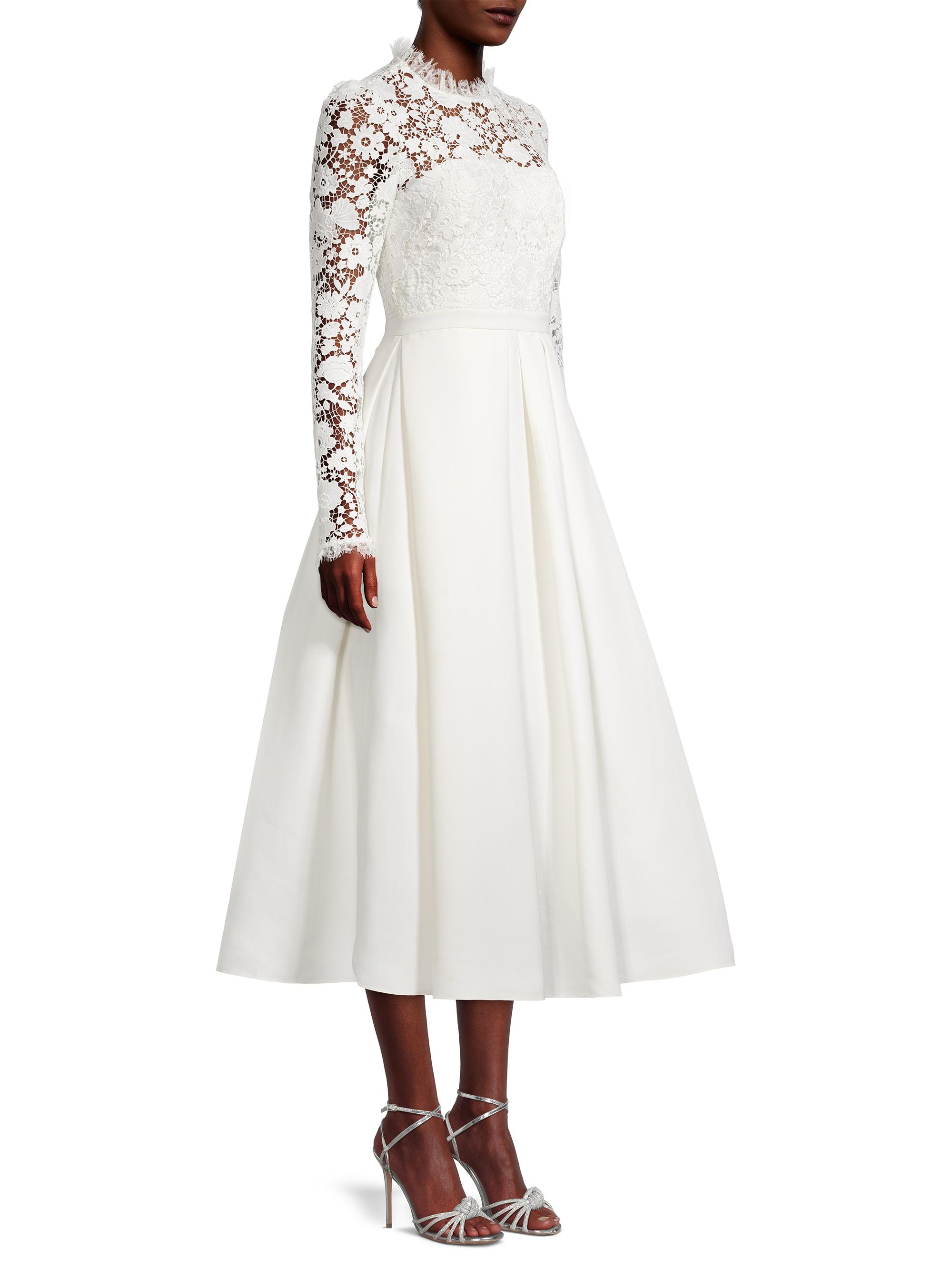 SACHIN BABI Cecelia Lace Long-Sleeve Midi-Dress