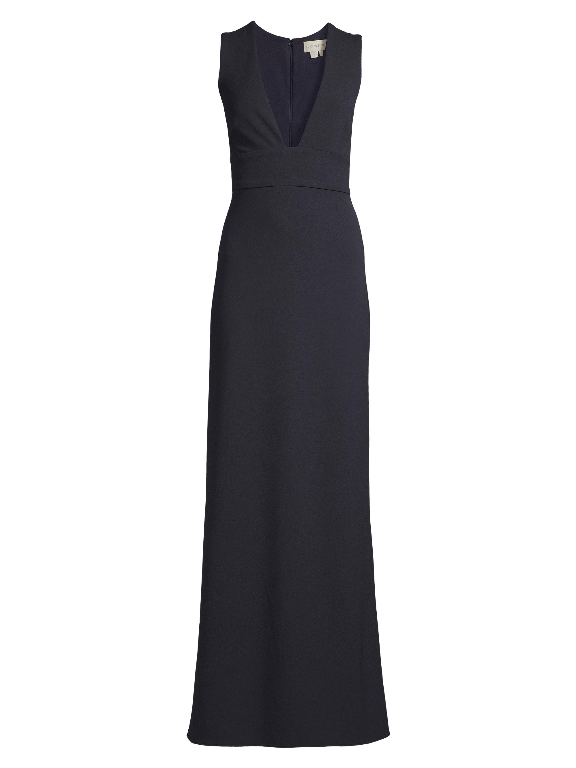 Sachin & Babi Women's Loretta V-Neck Column Gown - Navy