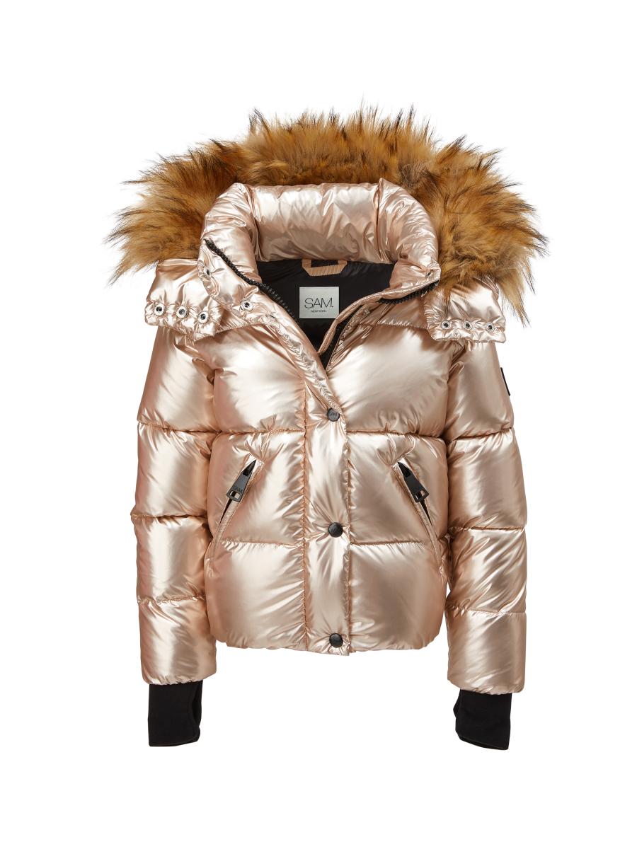 ジャケット・アウター Faux Fur Hoodie Duffle Coat nude petal S SAM. Girl's Annabelle Down Puffer Coat | Saks Fifth Avenue