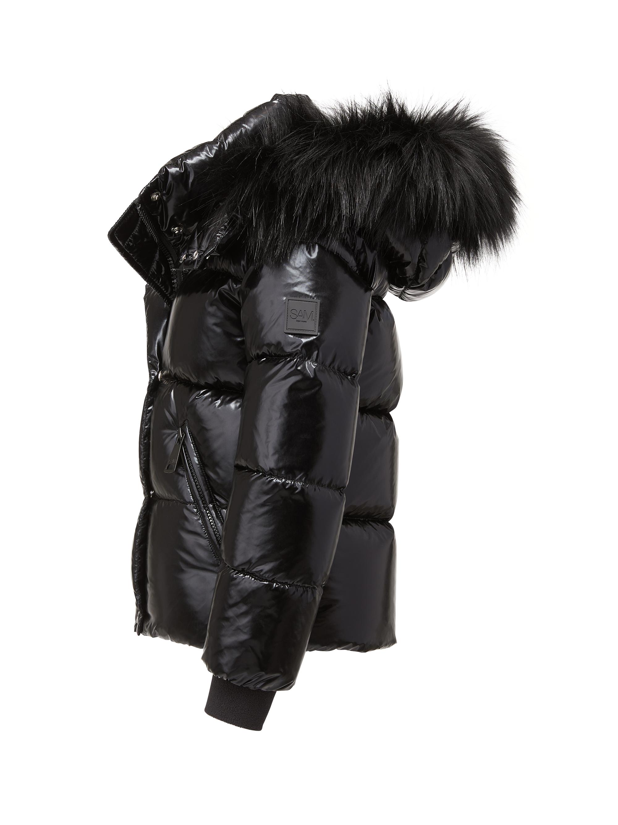 Little Girl's & Girl's Elsa Faux Fur-Trimmed Metallic Jacket