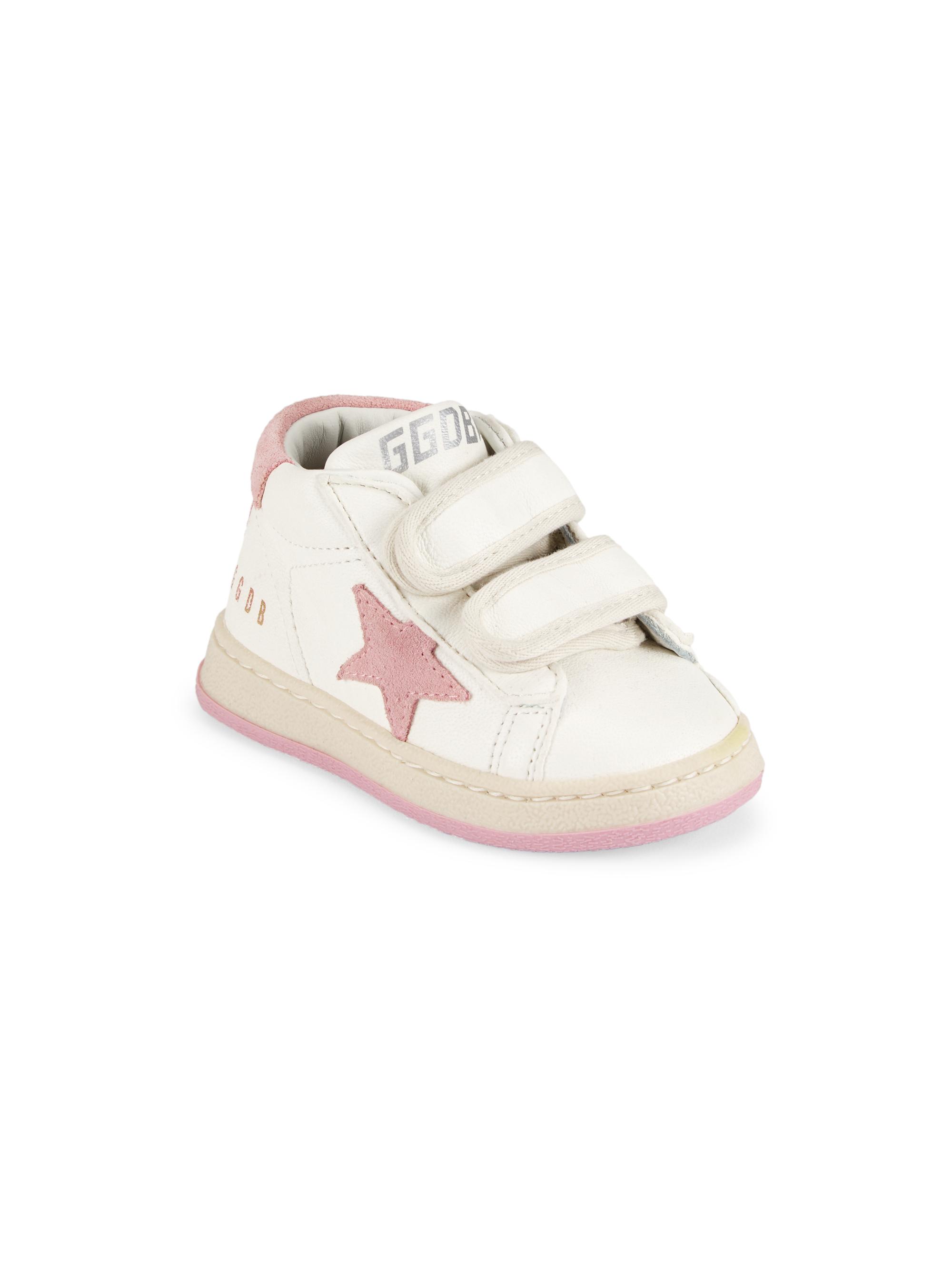 Golden Goose Baby's & Little Kid's June Suede Star Sneakers - White Antique Pink 10 (Toddler) | Thumbnail 4