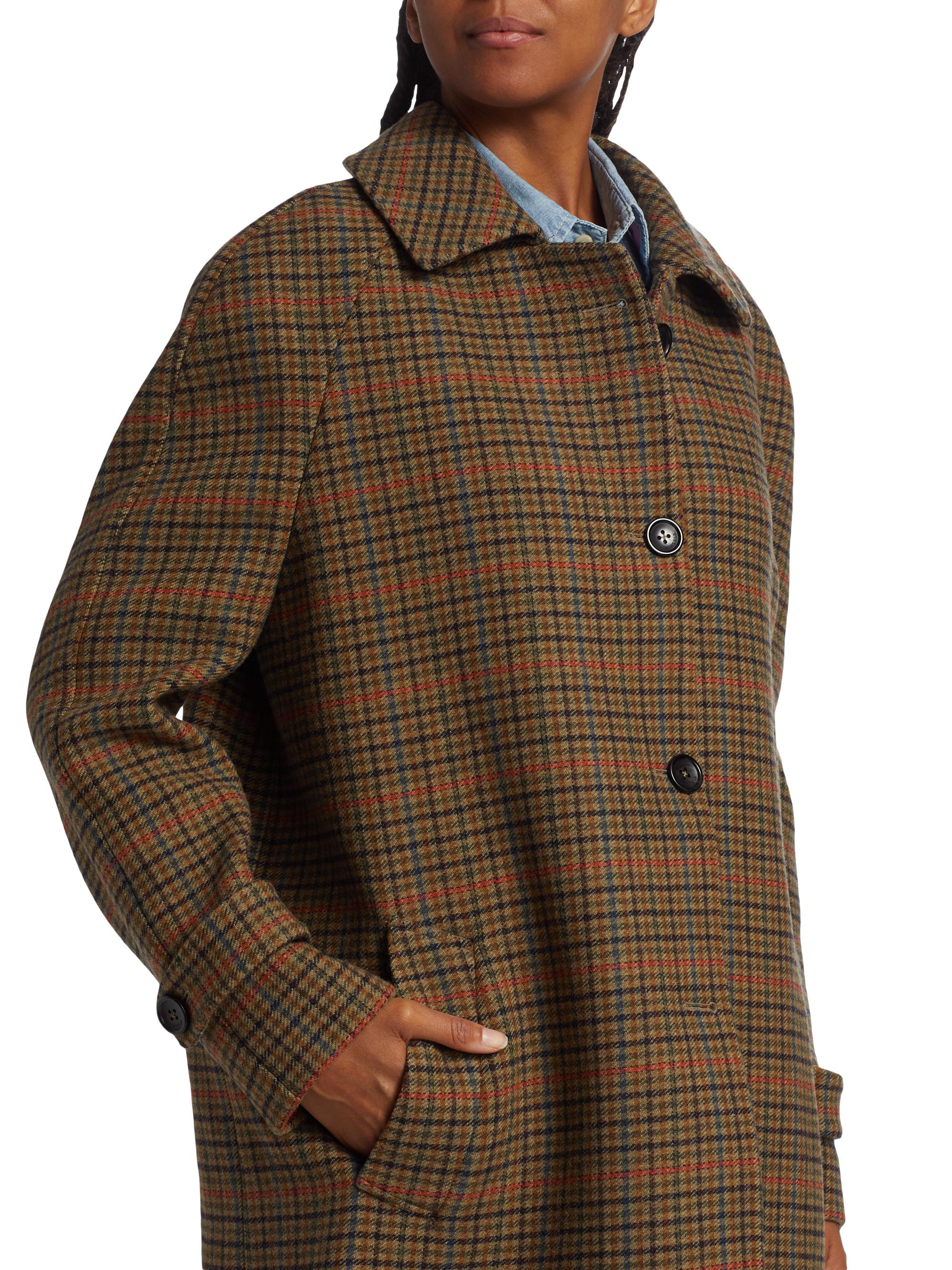 Fortela Alessandro Wool-Blend Check Coat | Saks Fifth Avenue