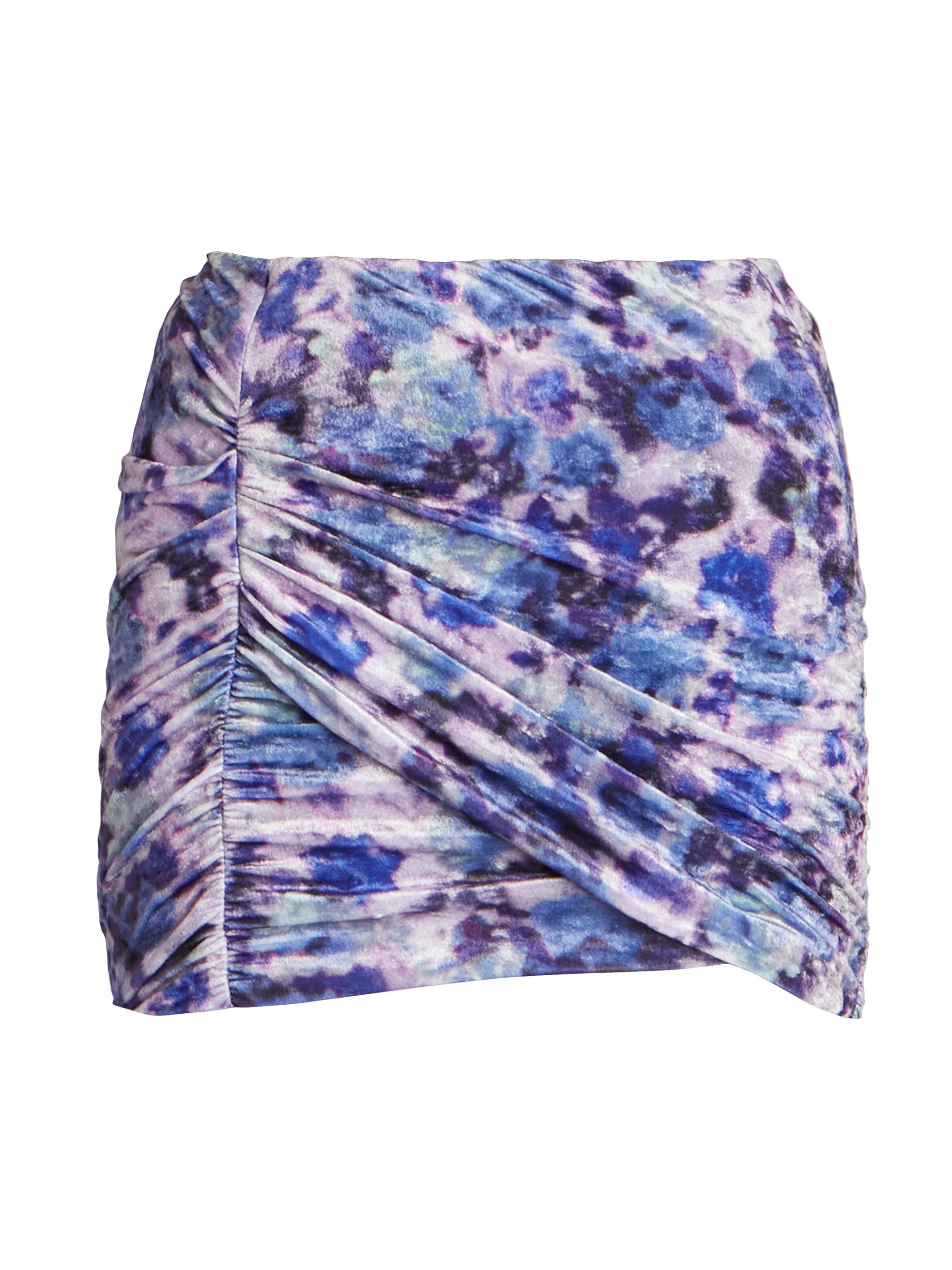 Isabel Marant Women's Guilayo Floral-Print Velvet Miniskirt - Purple