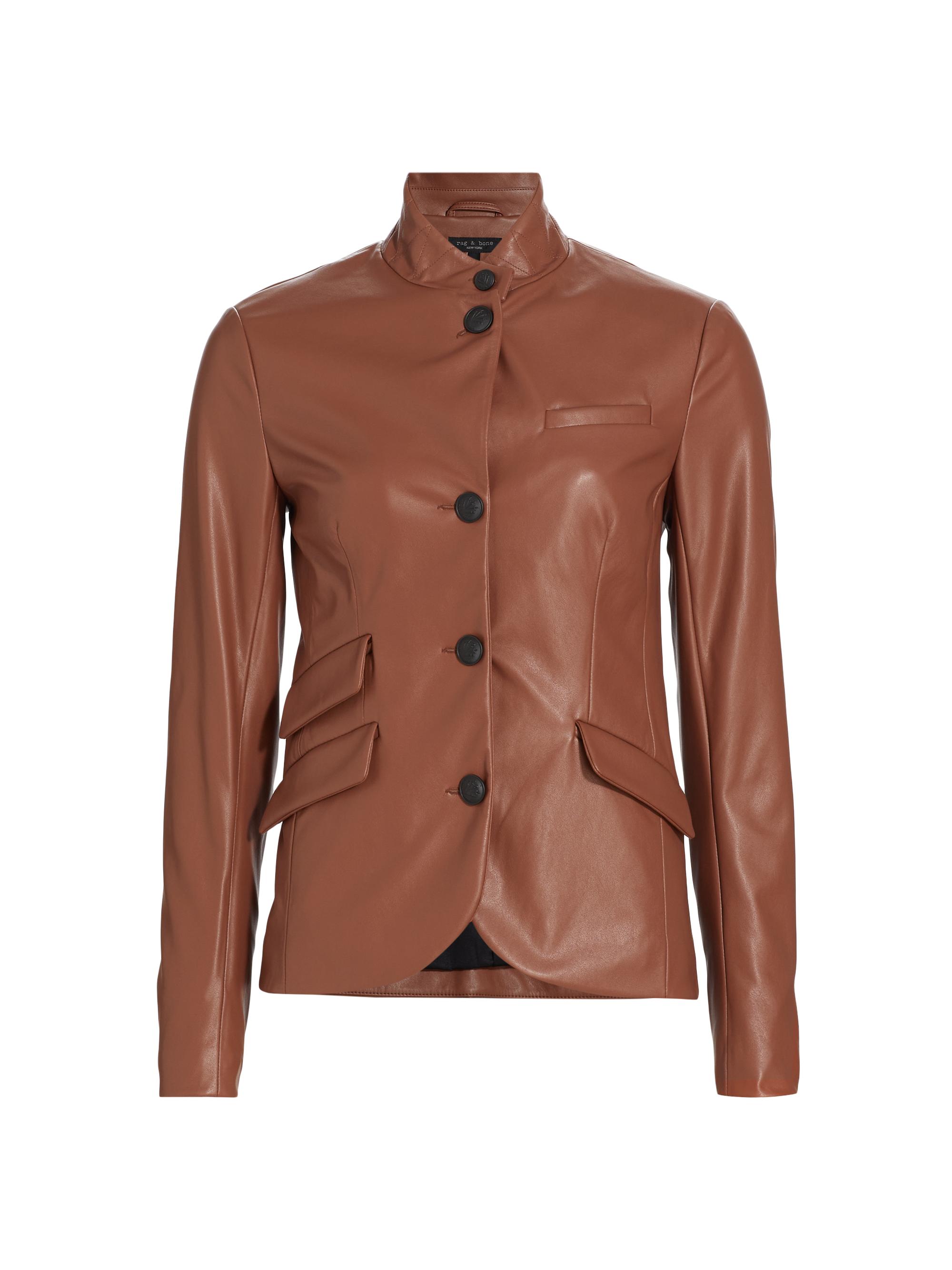 rag & bone Slade Faux Leather Blazer | Saks Fifth Avenue