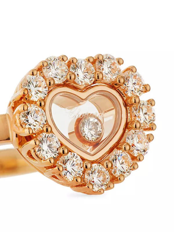 Happy Diamonds 18K Rose Gold & 0.63 TCW Diamond Heart Ring
