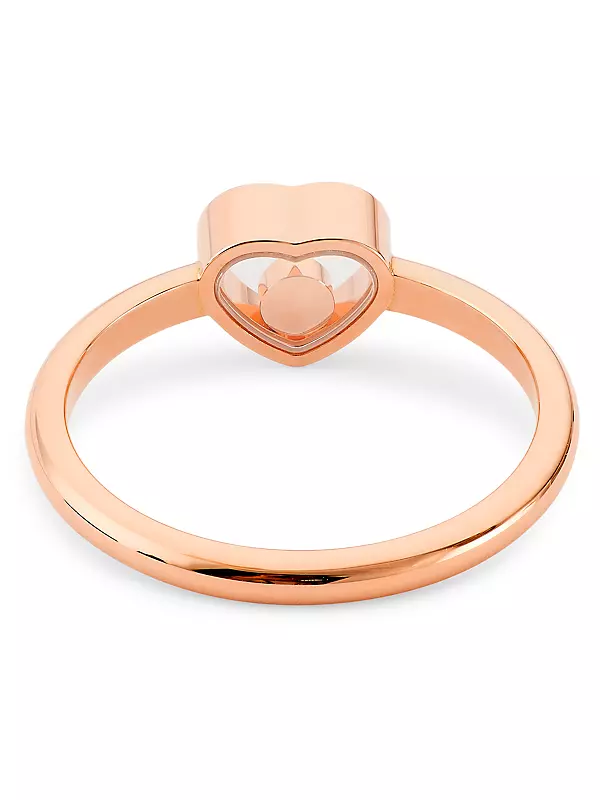 Chopard Women's My Happy Hearts 18K Rose Gold & Diamond Ring - Pink - Size 5.75