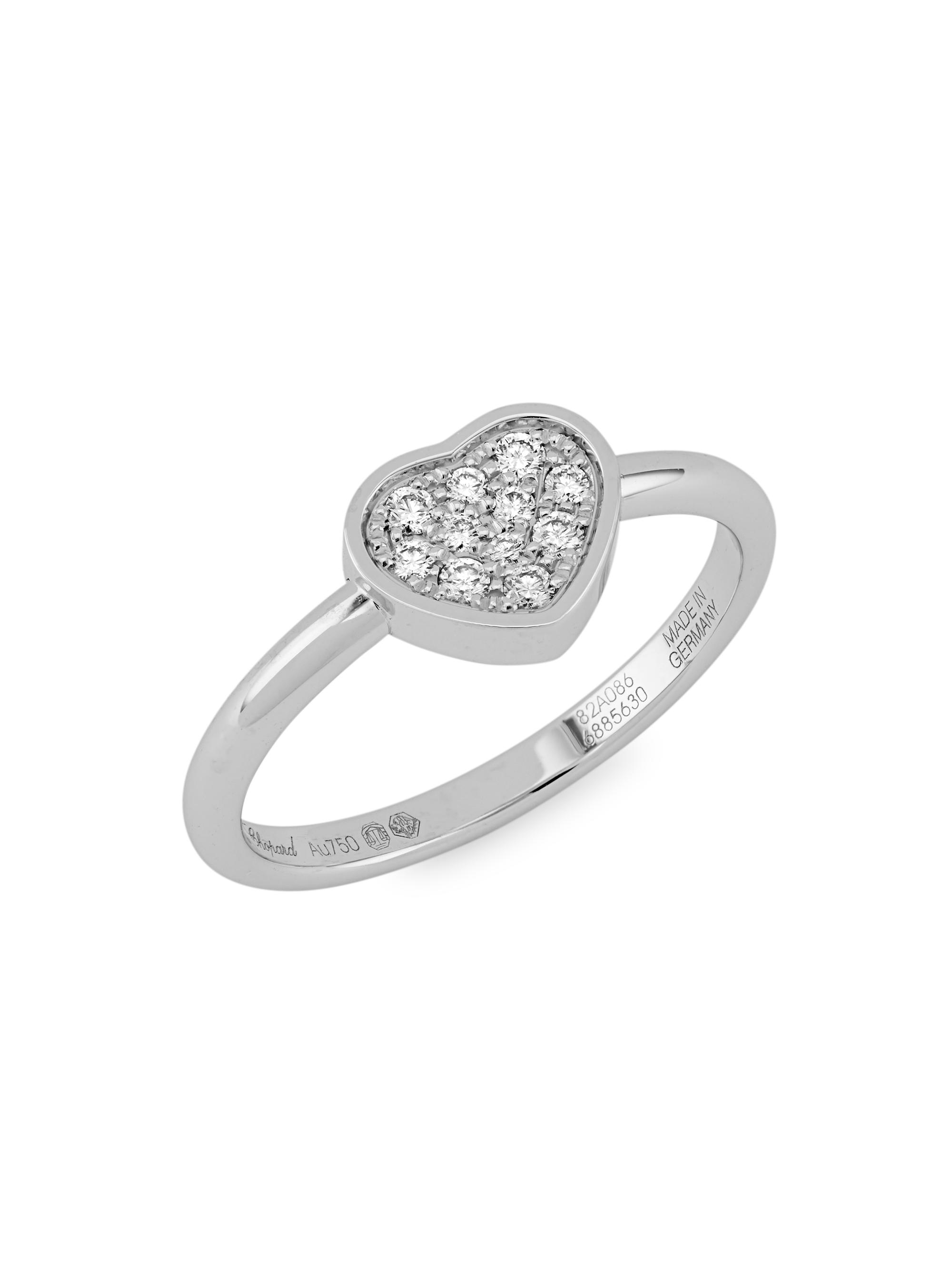 Chopard Women's My Happy Hearts 18K White Gold & Diamond Ring