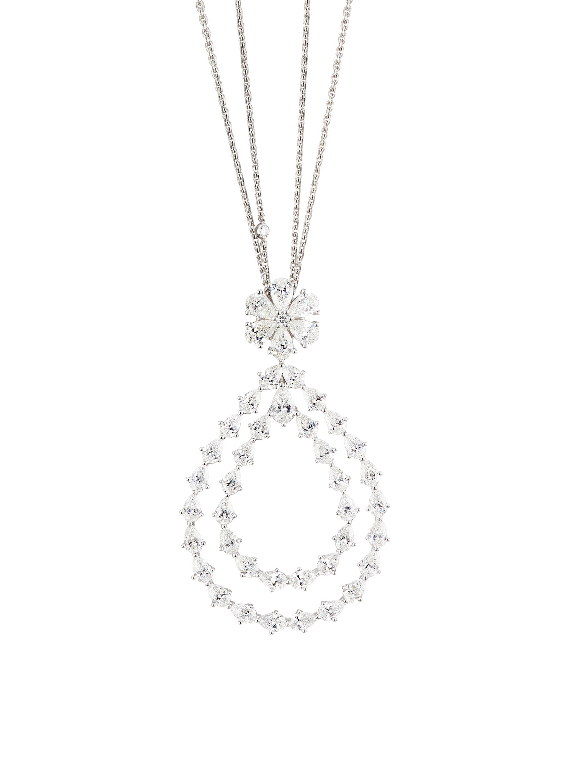 Chopard Women's L'Heure Du Diamant 18K White Gold & 8.86 TCW Diamond Pendant Necklace - White Gold