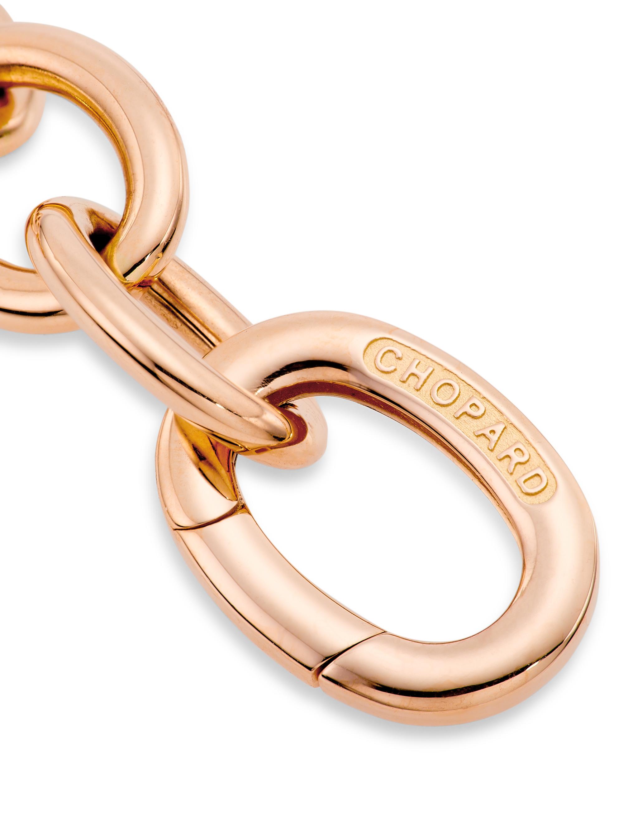 Chopard Les Chaines 18K Rose Gold Oval-Link Chain Bracelet/7.9