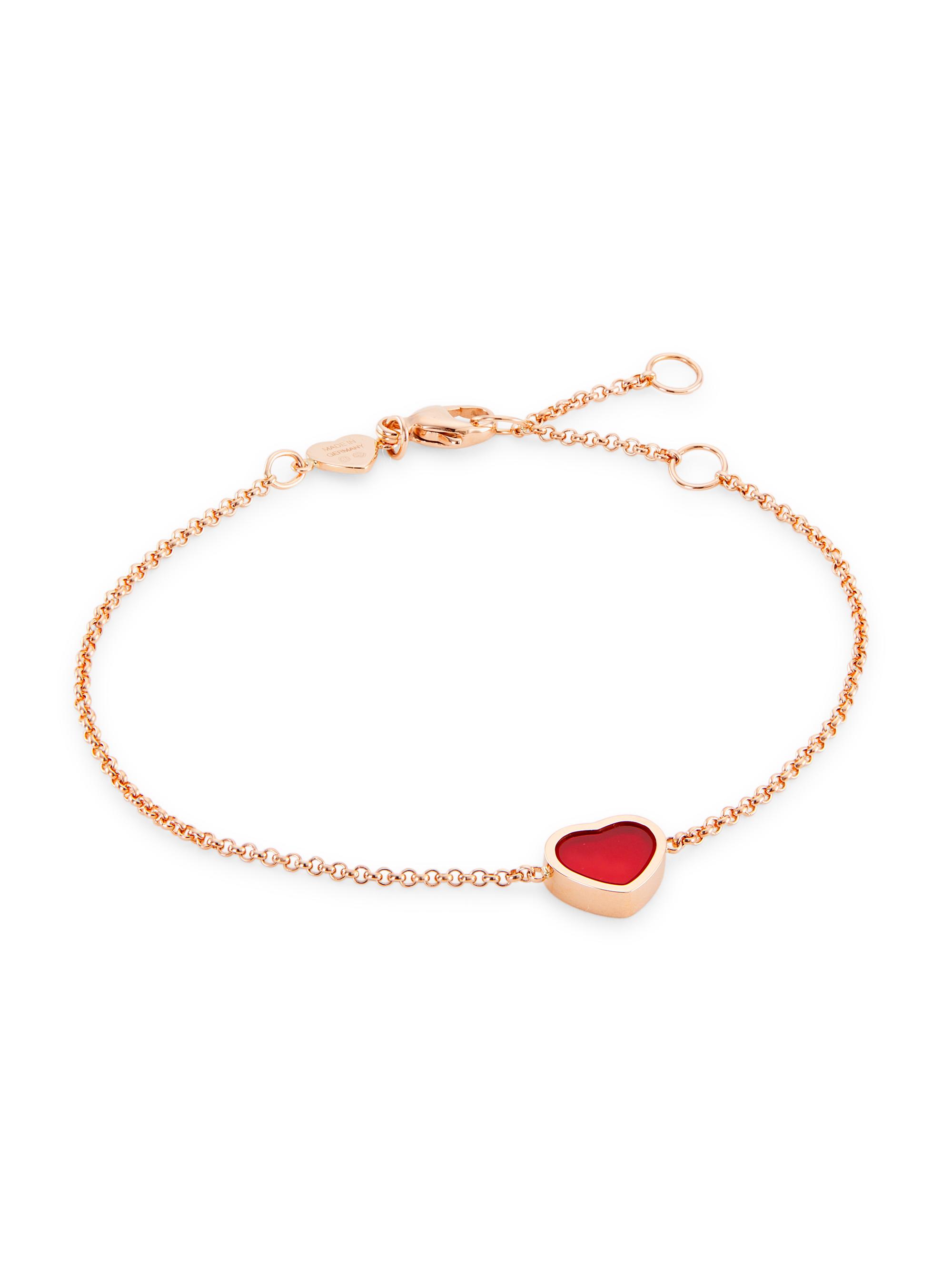 Chopard Women's My Happy Hearts 18K Rose Gold & Carnelian Bracelet