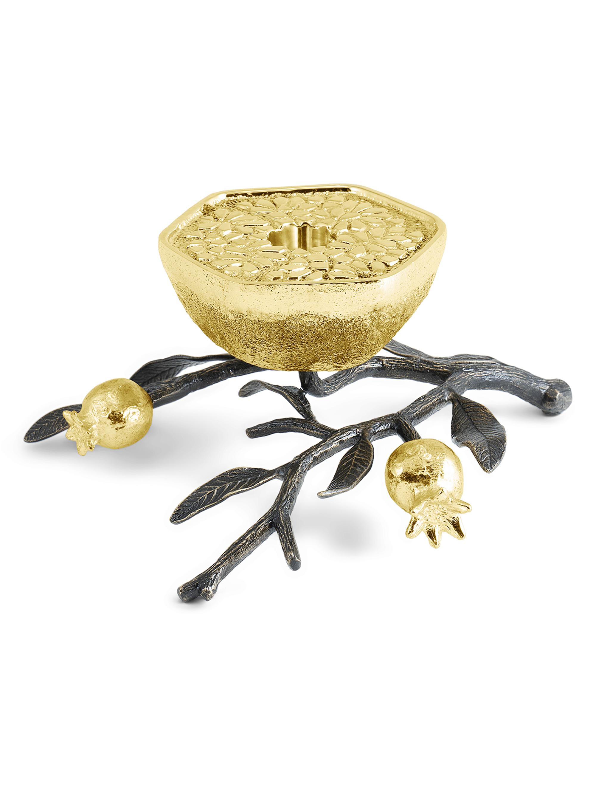 Michael Aram Pomegranate 2-Piece Brass Candleholder Set
