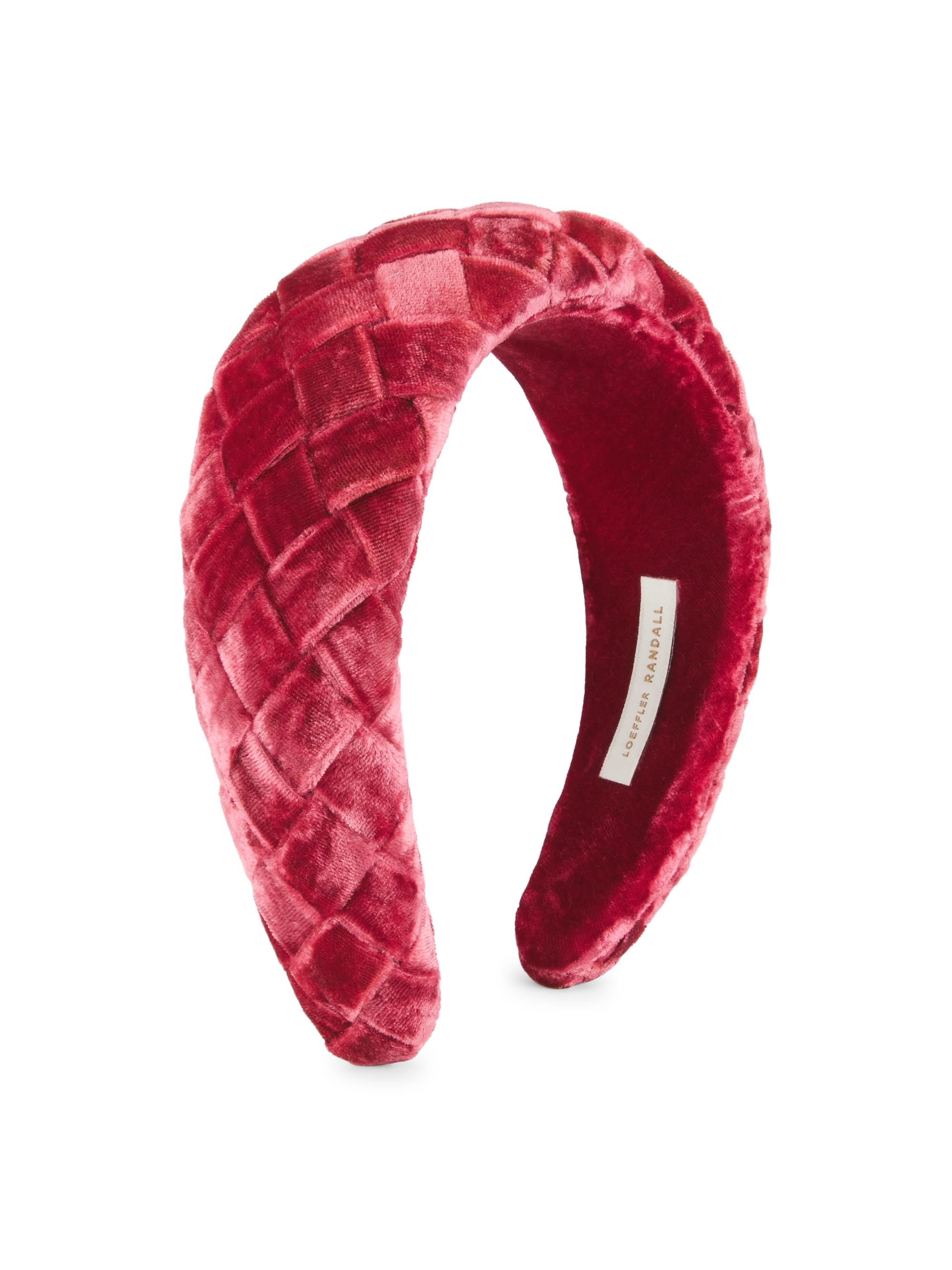 Loeffler Randall Women's Marina Braided Velvet Headband - Tea Rose