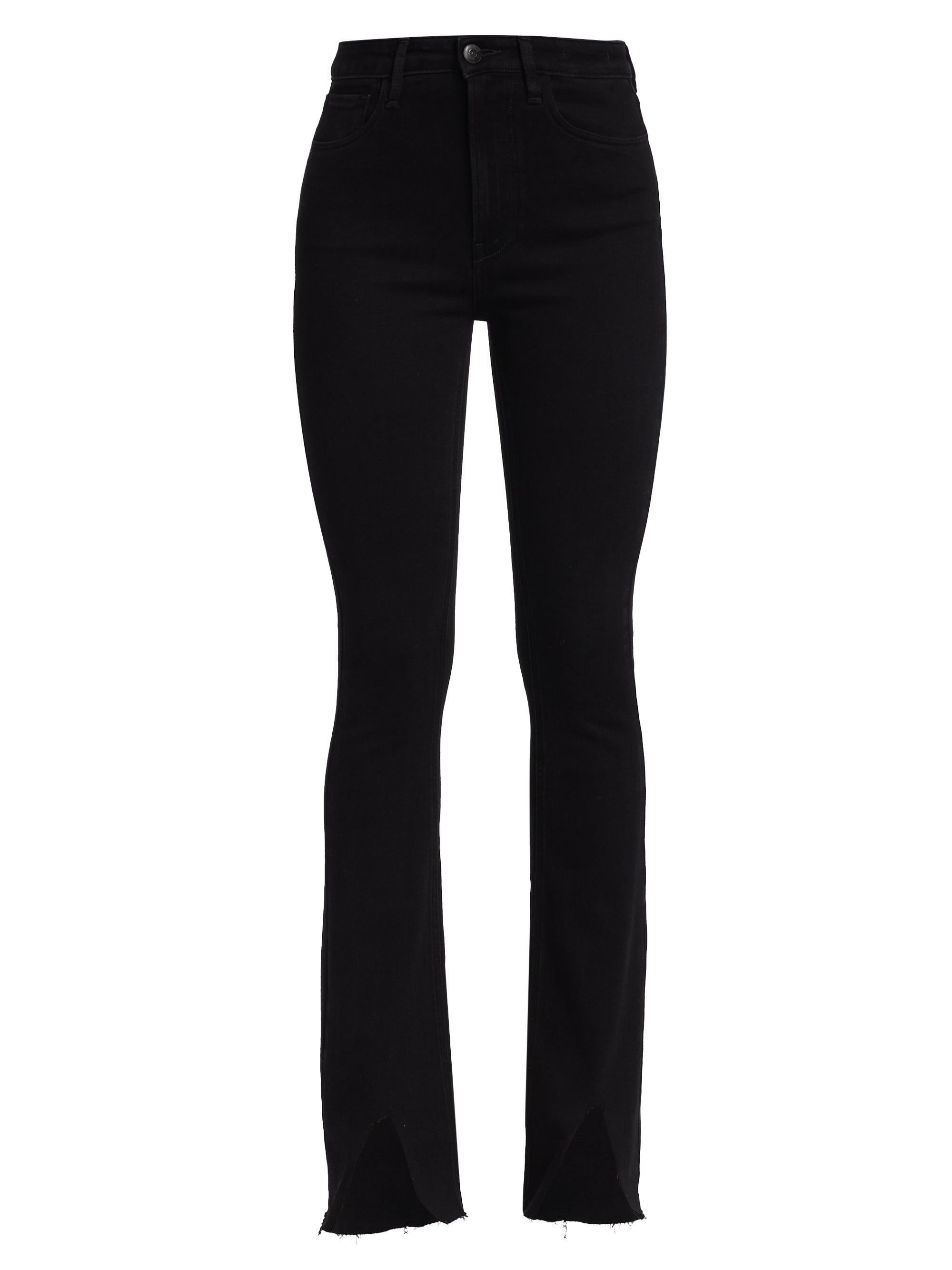 3x1 Women's Maya High-Rise Straight-Leg Split Jeans - Solid Noir