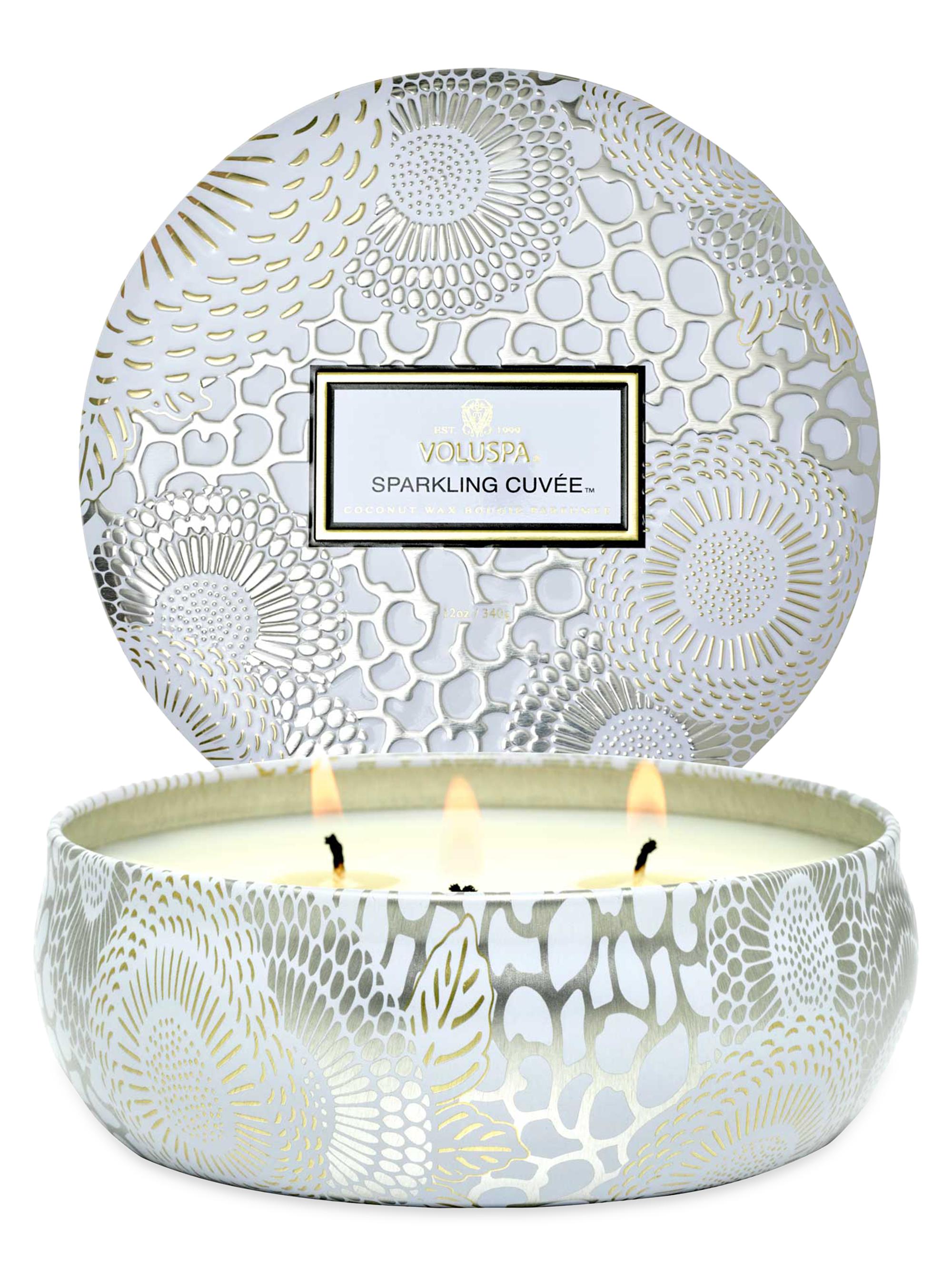 Voluspa Sparkling Cuvee 3-Wick Tin Candle