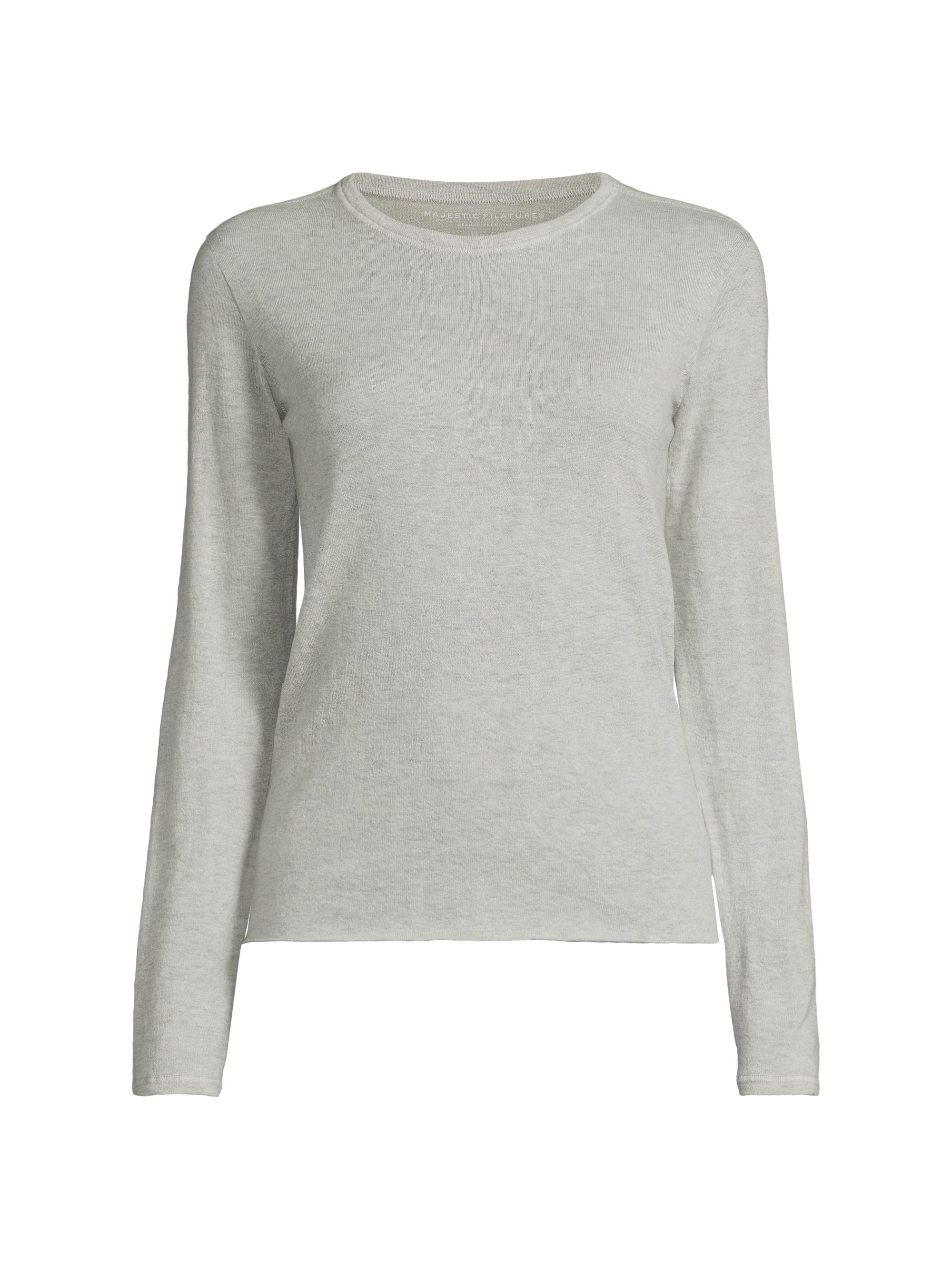 Majestic Filatures Women's Cashmere Crewneck Sweater - Brume Chine