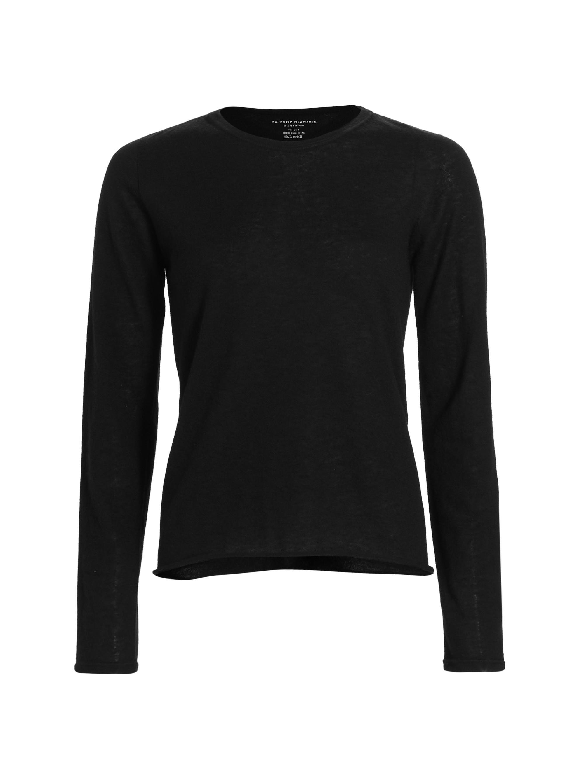 Majestic Filatures Women's Cashmere Crewneck Sweater - Noir