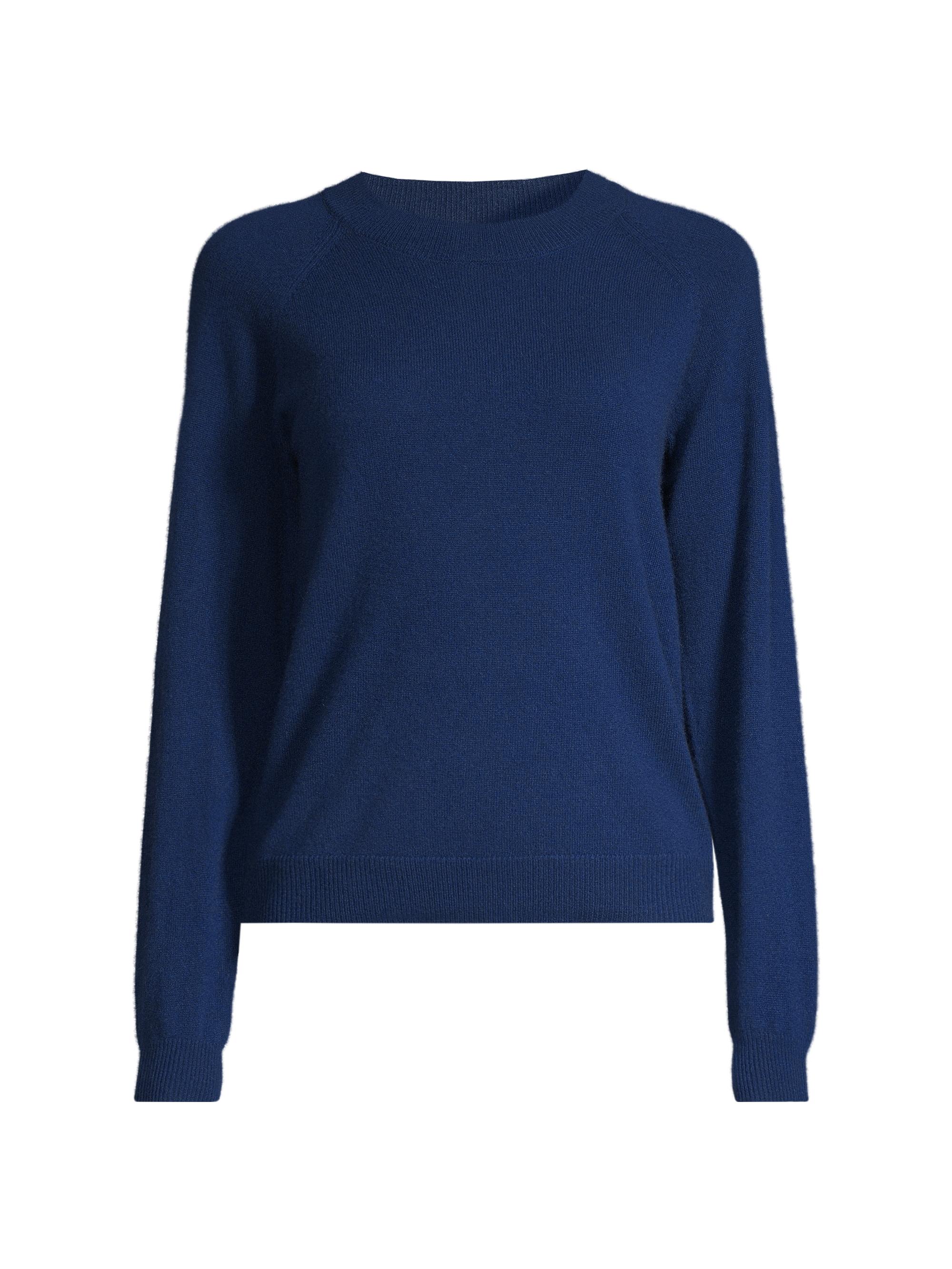 Majestic Filatures Women's Cashmere Crewneck Sweater - Blue