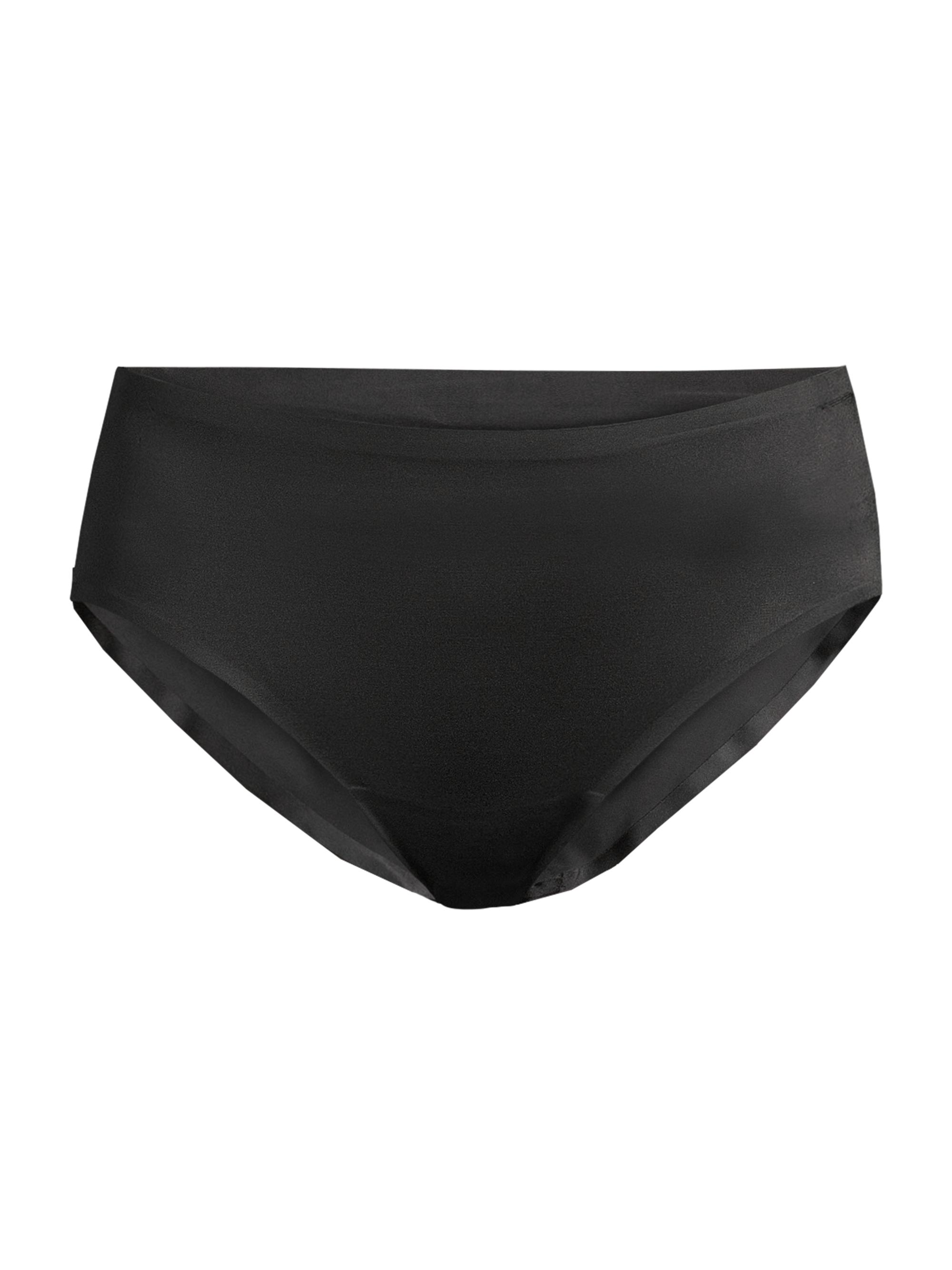Le Mystere Women's Satin High-Rise Briefs - Black