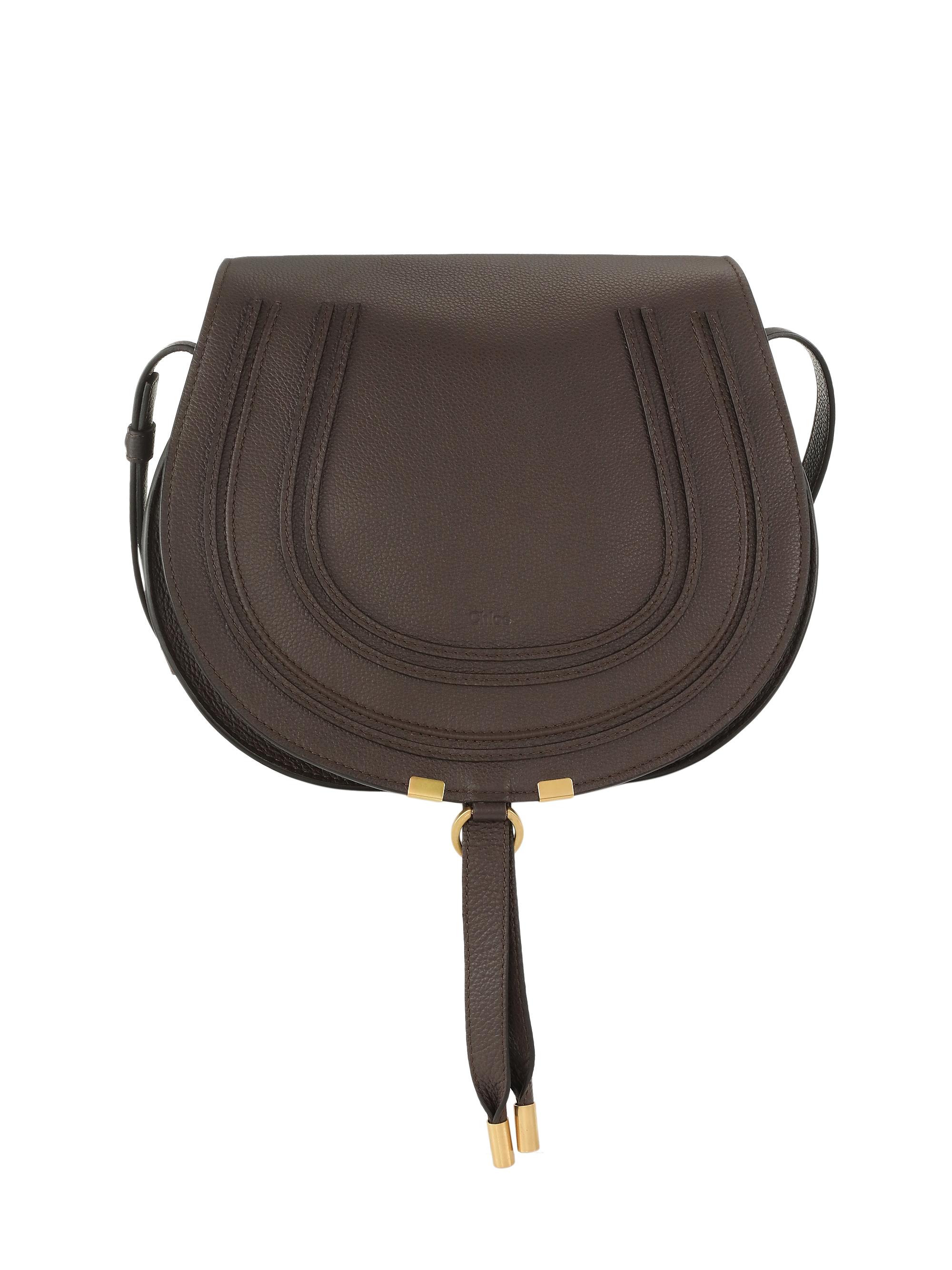 Chloé Women's Marcie  Leather Saddle Bag - Bold Brown
