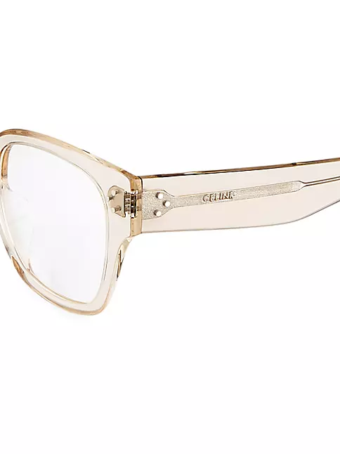 Shop CELINE Bold 3 Dots 52MM Rectangular Eyeglasses