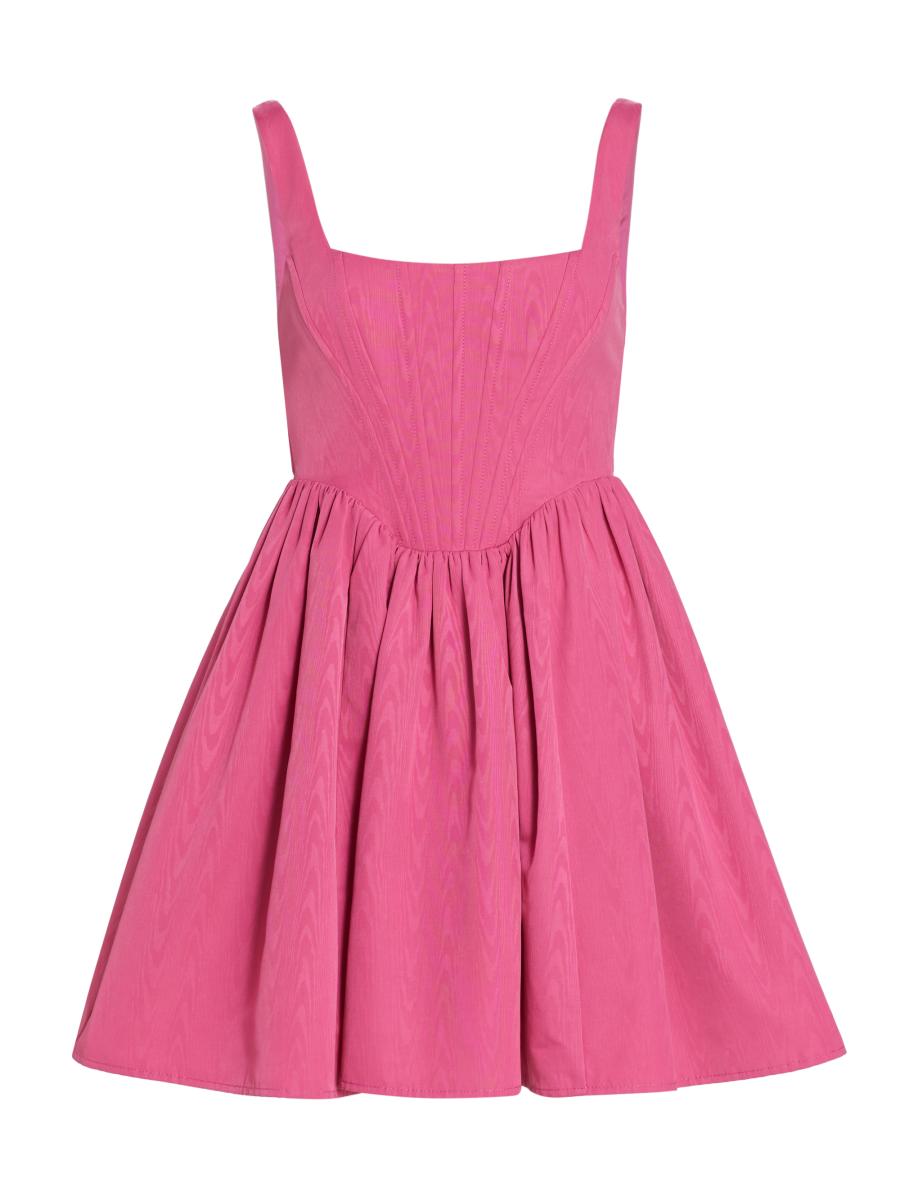 STAUD Landscape サテンミニドレス STAUD Landscape Gathered Satin Mini Dress | endource