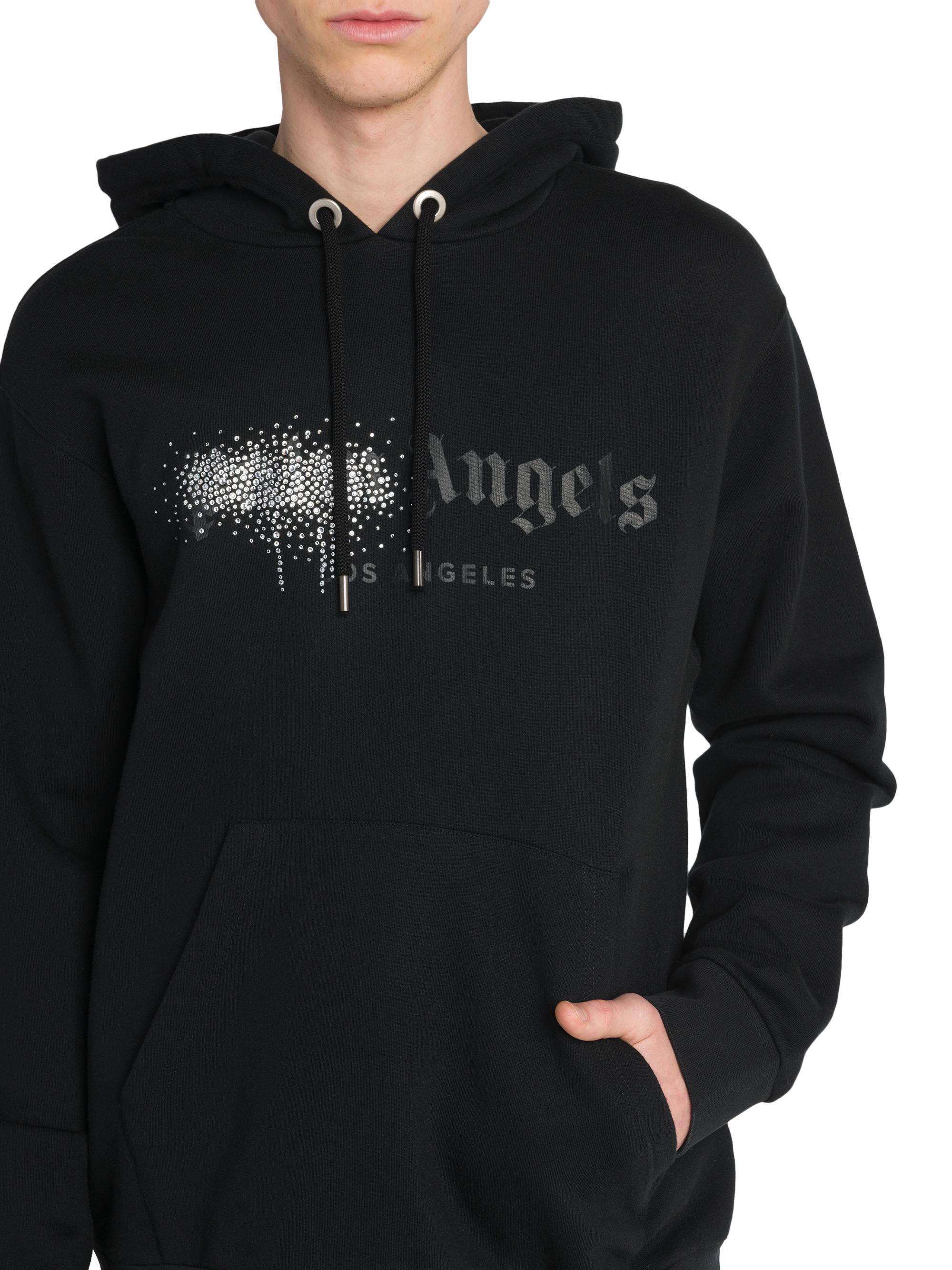 Palm Angels Rhinestone Sprayed Hoodie Sweatshirt | Saks Fifth Avenue