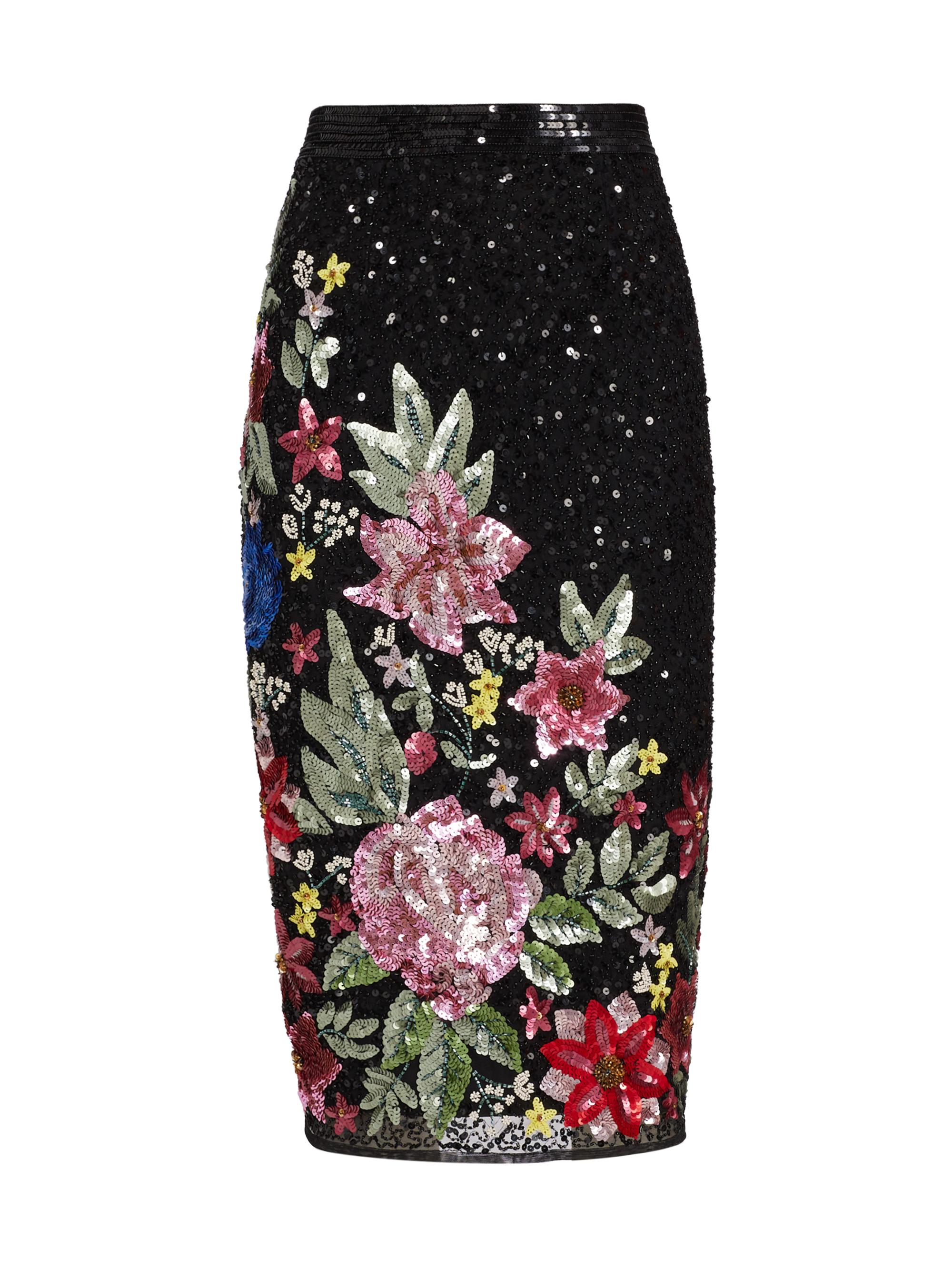 Mac Duggal Women's Separates Sequin Pencil Skirt - Black Multi