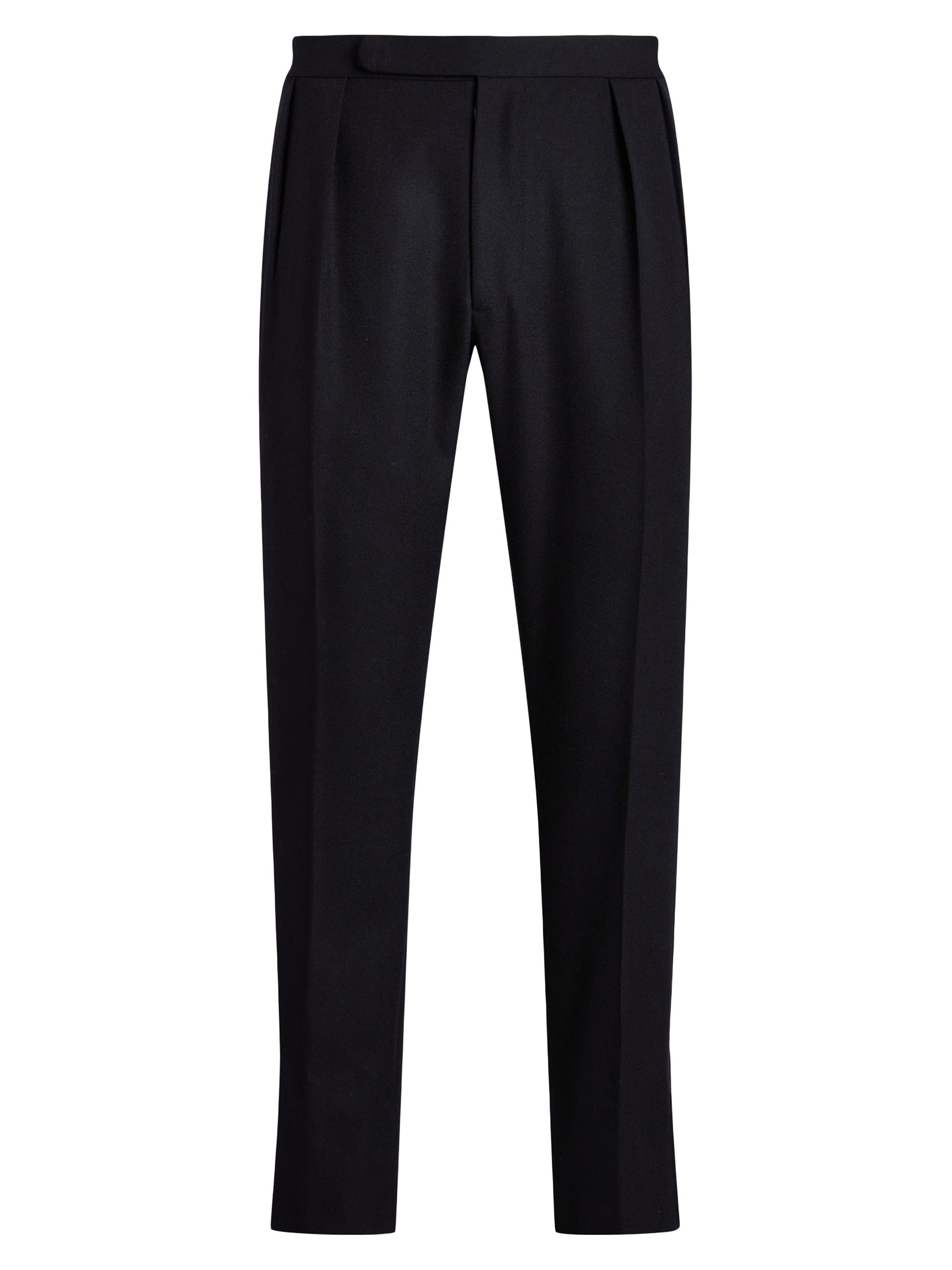 Ralph Lauren Purple Label Men's Gregory Tuxedo Wool Pants - Black