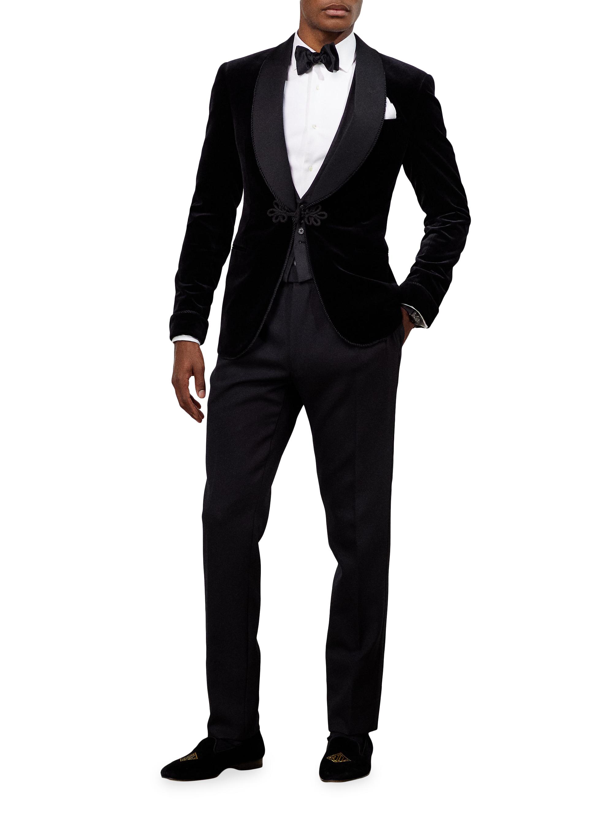 Ralph Lauren Purple Label Gregory Tuxedo Wool Pants | Saks Fifth