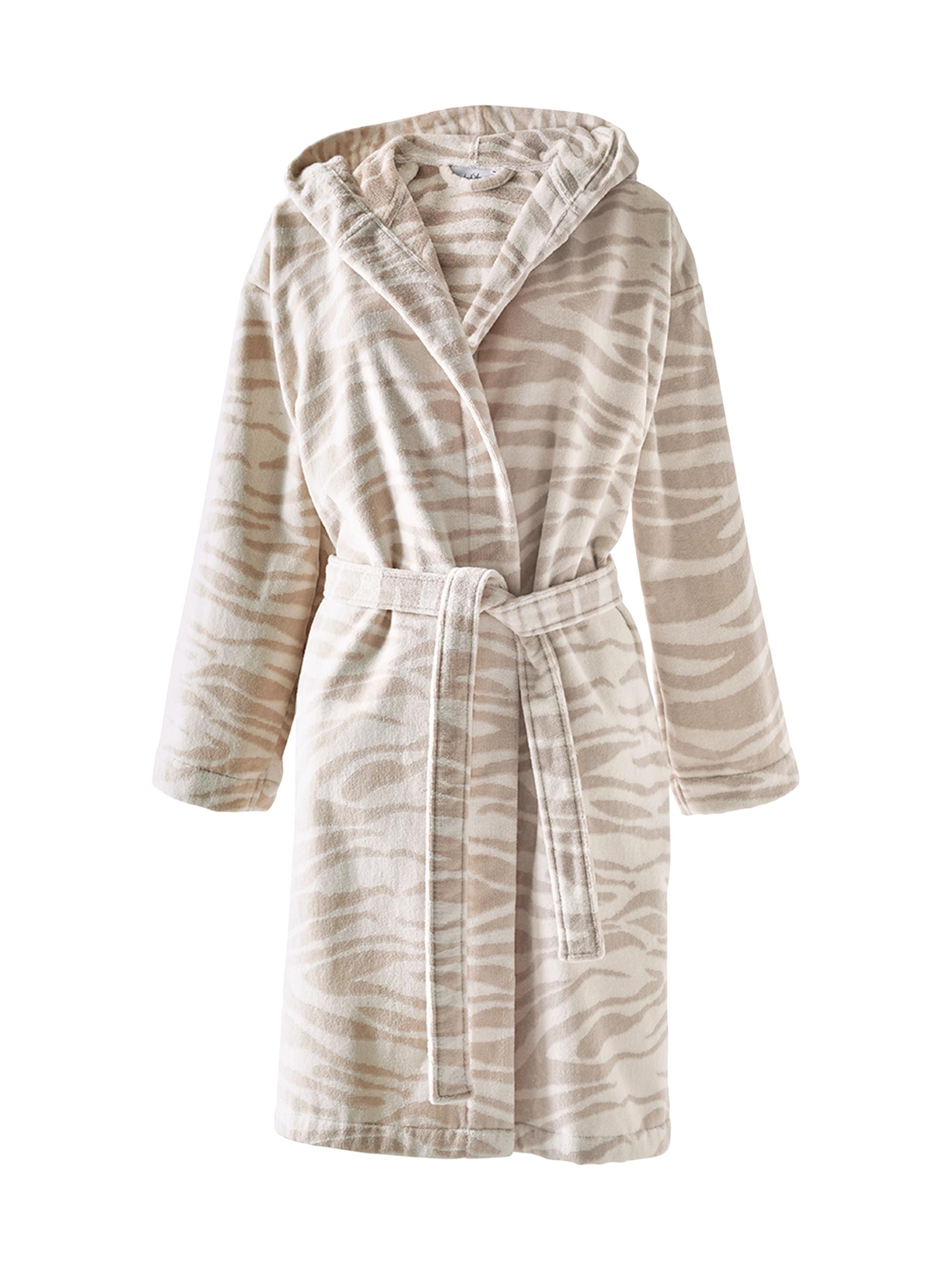 Anne de Solène Small Zèbre Hooded Bathrobe - Zebra