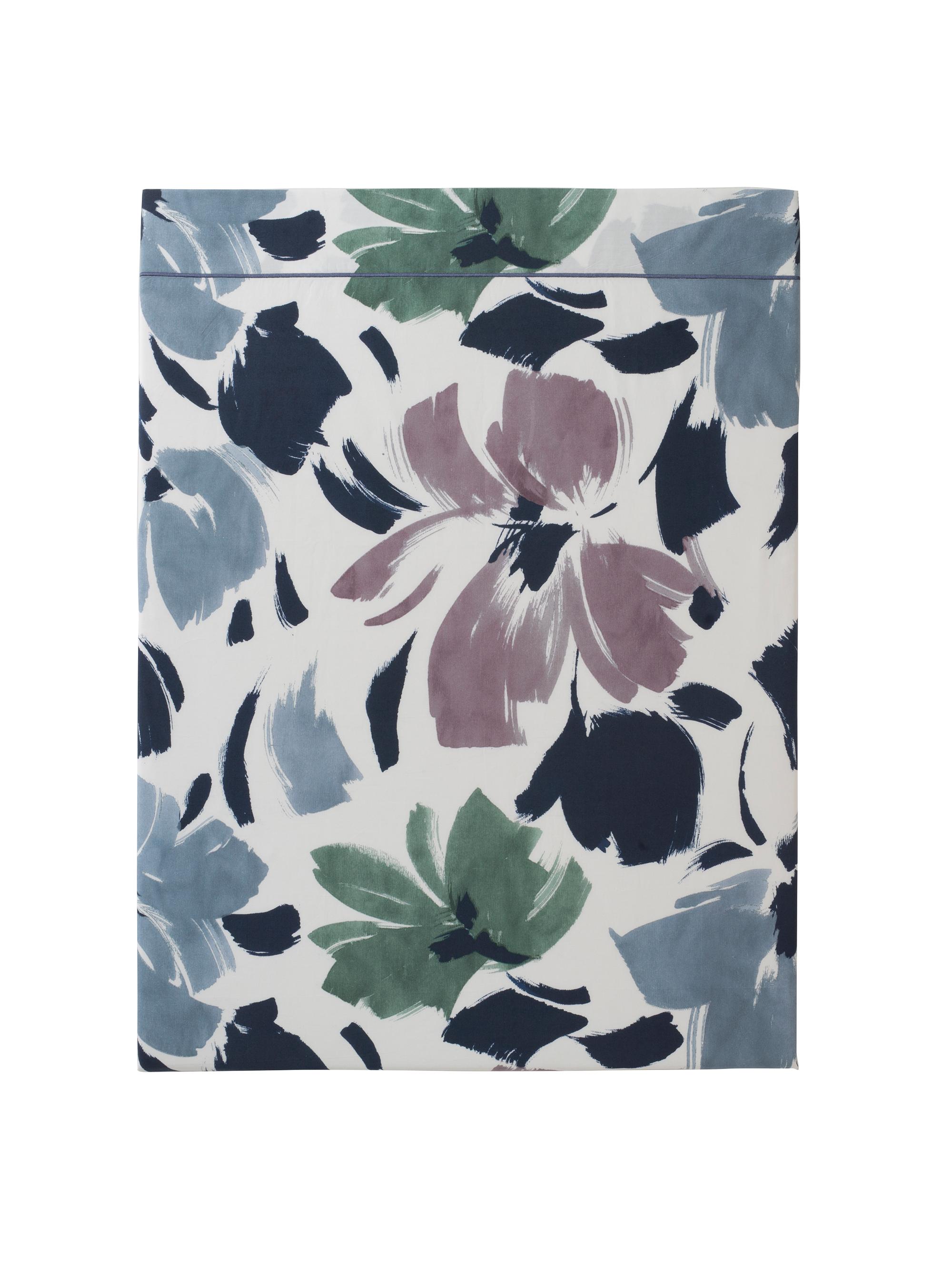 Anne de Solène Face À Face Queen Flat Sheet - Blue King