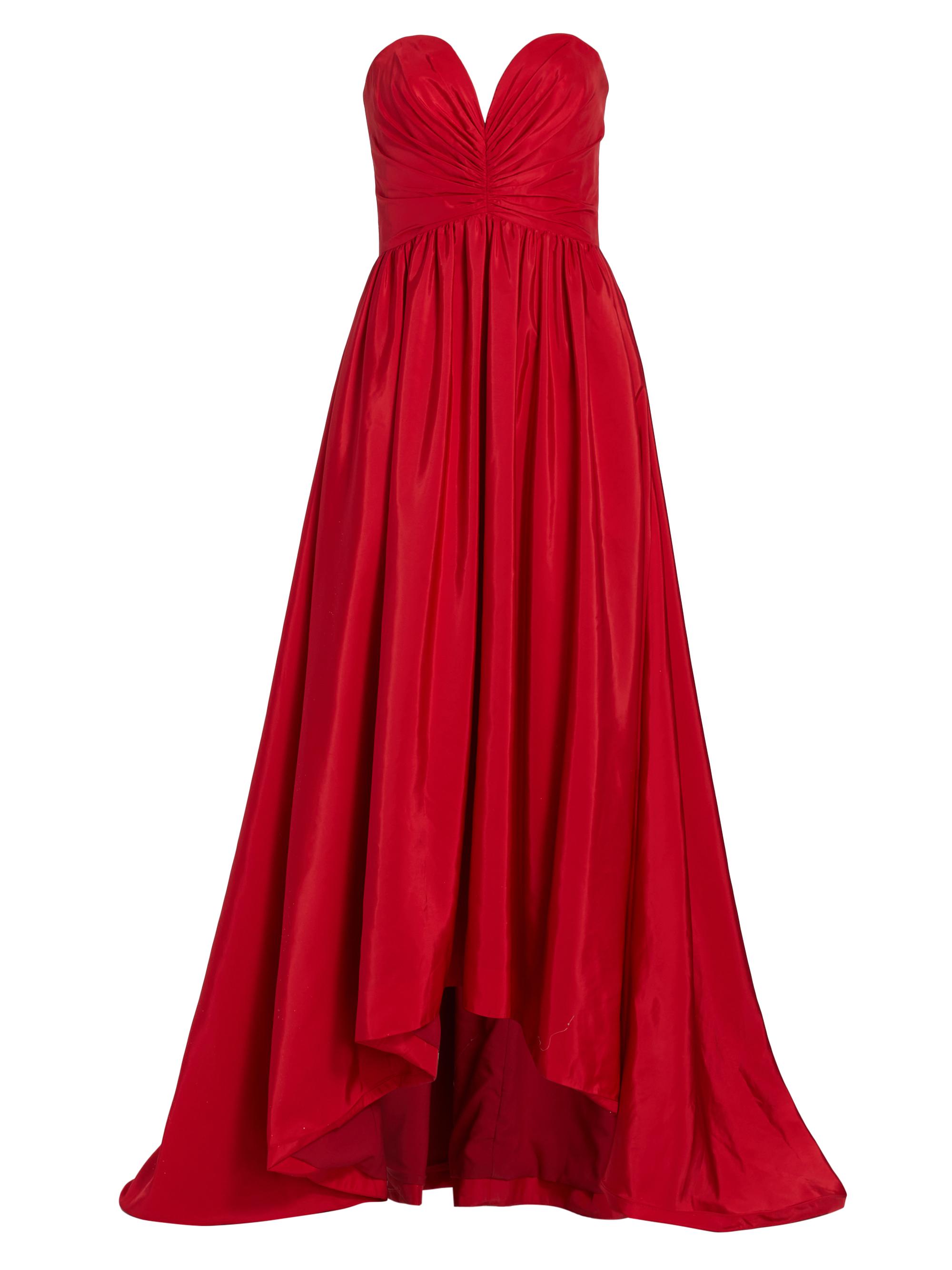 ML Monique Lhuillier Strapless Taffeta High-Low Gown | Saks Fifth Avenue
