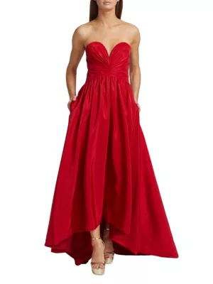 Strapless Taffeta Dress