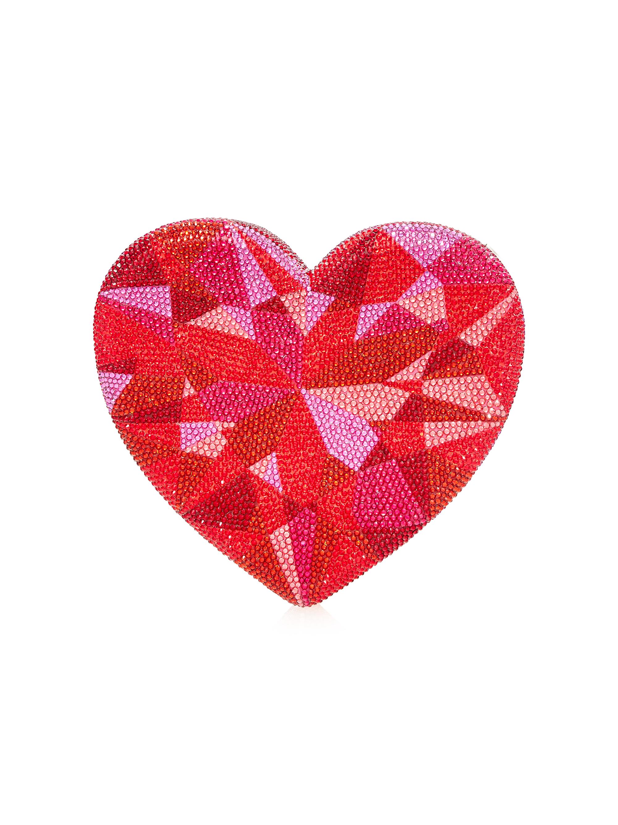 Judith Leiber Couture Women's Ruby Crystal-Embellished Heart-Shaped Clutch - Silver Multi