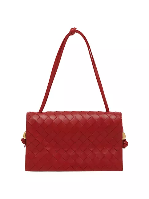 Shop Bottega Veneta Intrecciato Trio Leather Shoulder Bag