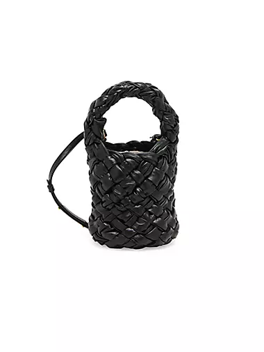 Mini Kalimero Woven Leather Bucket Bag