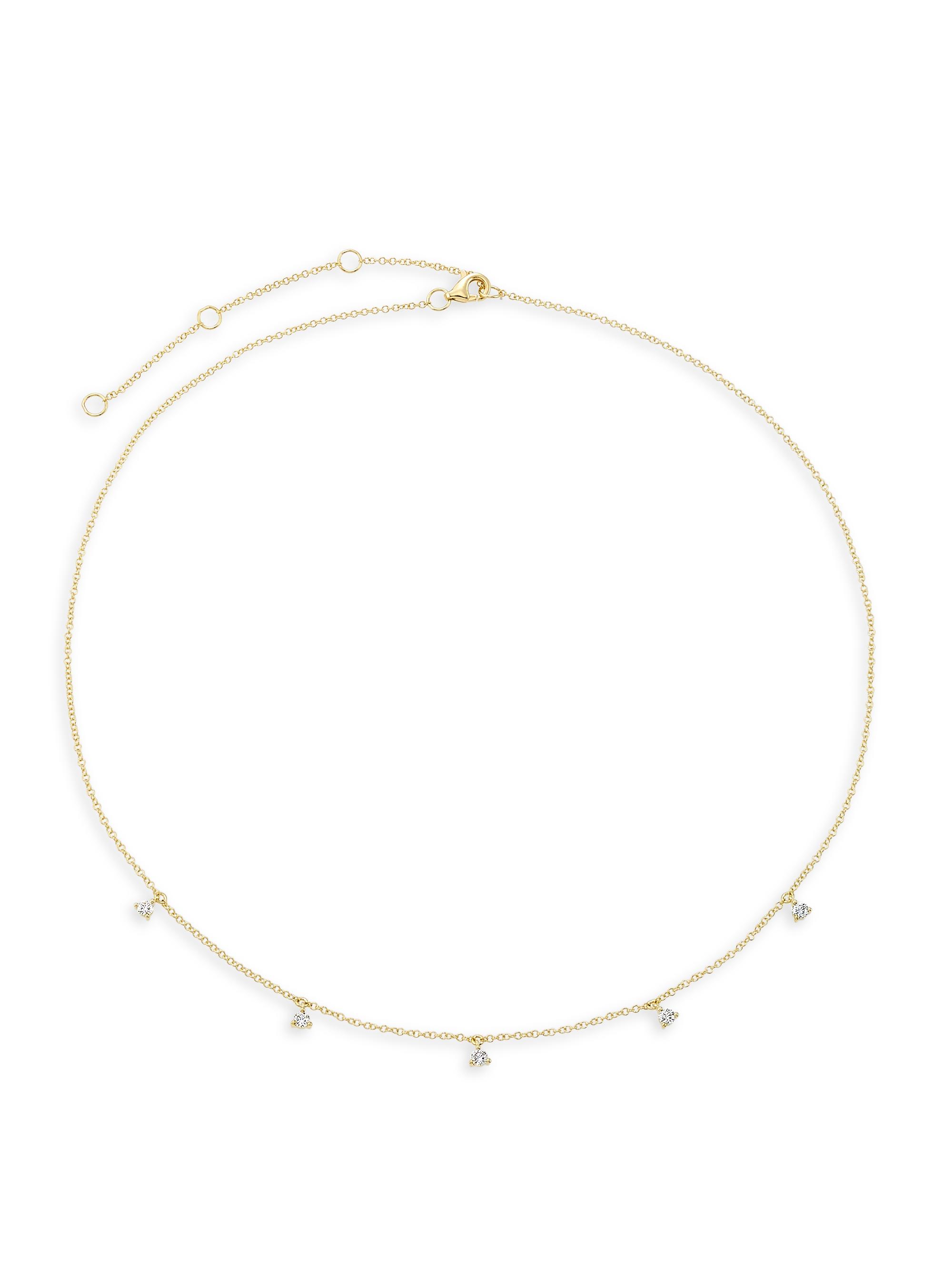 Saks Fifth Avenue Collection Women's 14K Yellow Gold & 0.3 TCW Diamond Necklace - Yellow