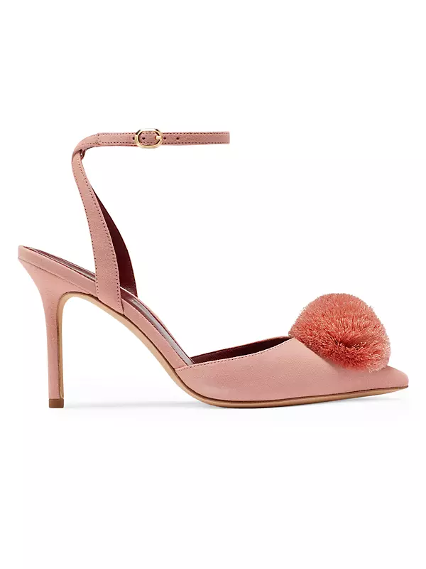 Shop kate spade new york Amour Pom Suede Ankle-Strap Pumps