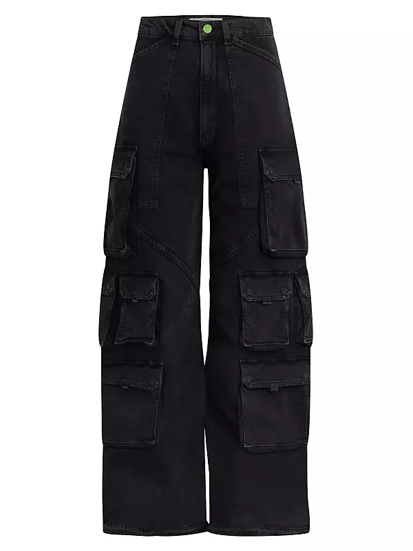 Shop Hudson Jeans Janis High Rise Wide Leg Cargo | Saks Fifth Avenue