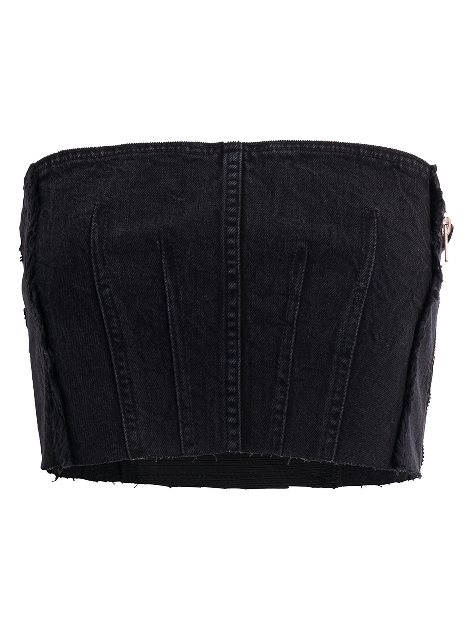 Hudson Jeans Women's Steve Corset Top - Black Rock