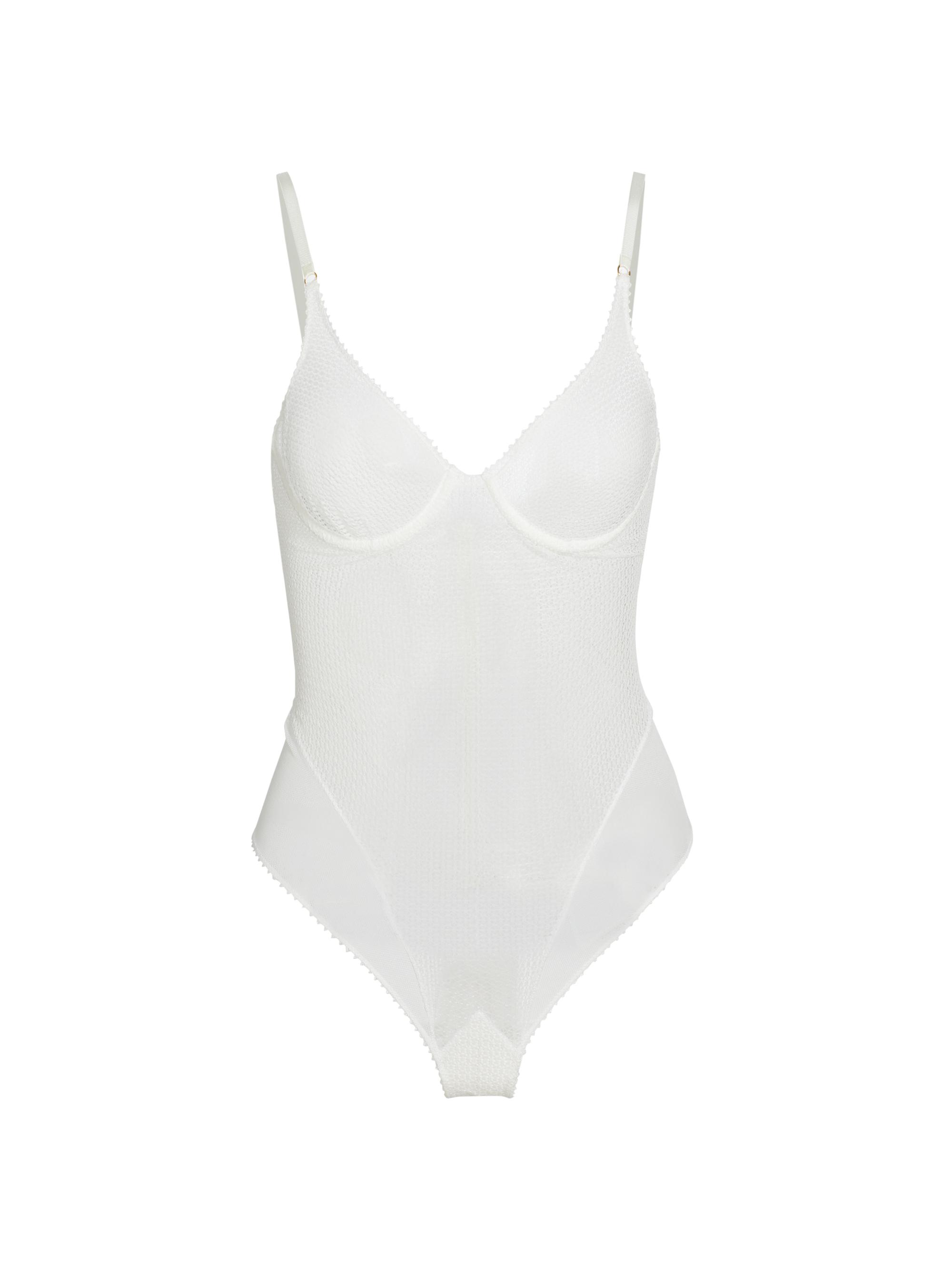 Kiki de Montparnasse Women's Sheer Crochet Mesh Bodysuit -