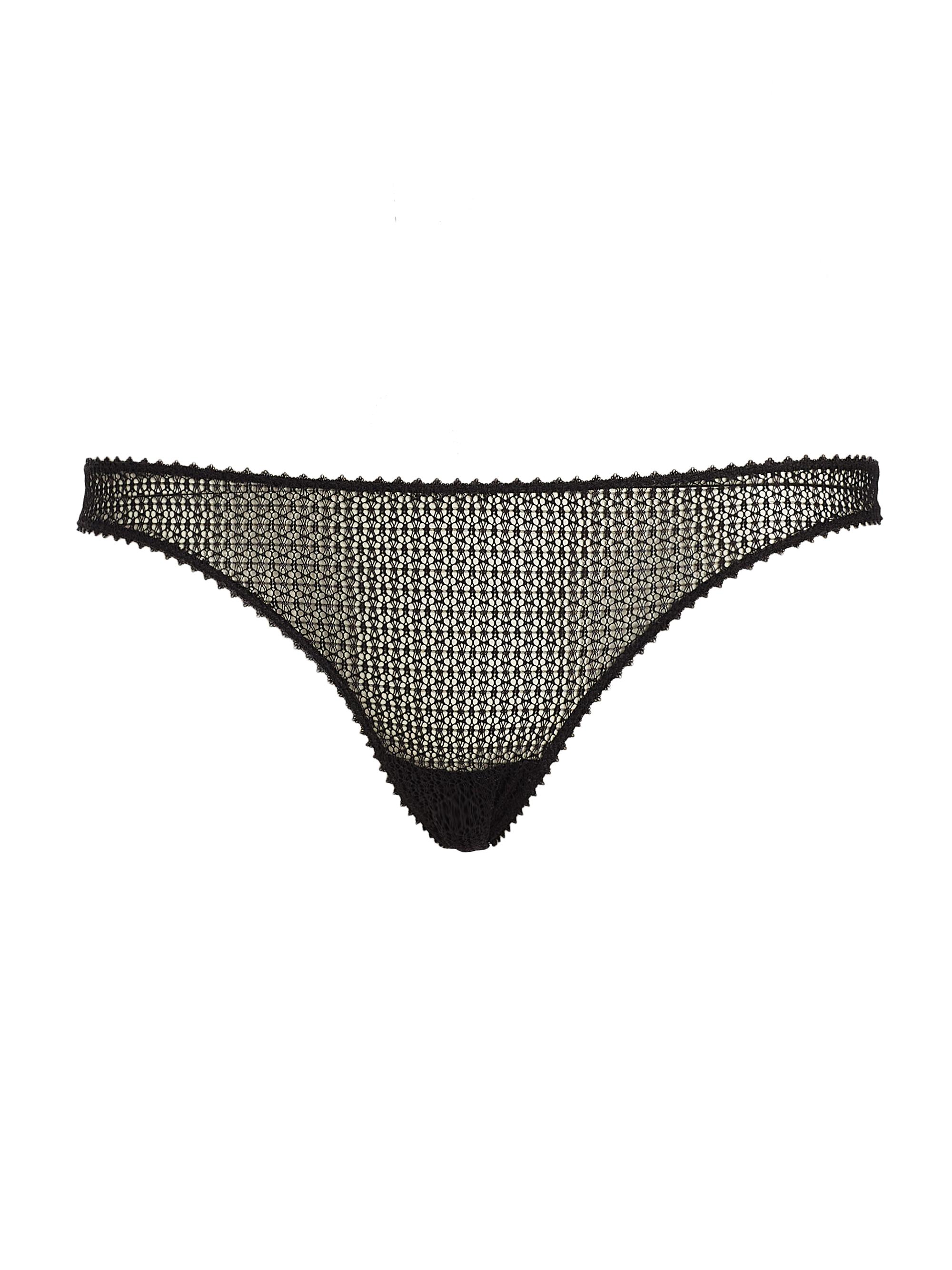 Kiki de Montparnasse Women's Crochet Lace Thong - Black