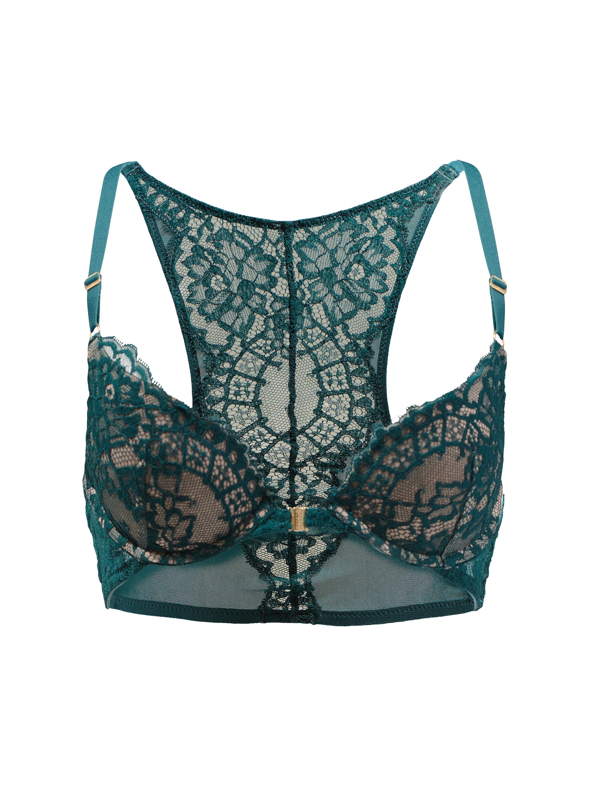 Wolford Women's Belle Fleur Racerback Push-Up Bra - Emerald