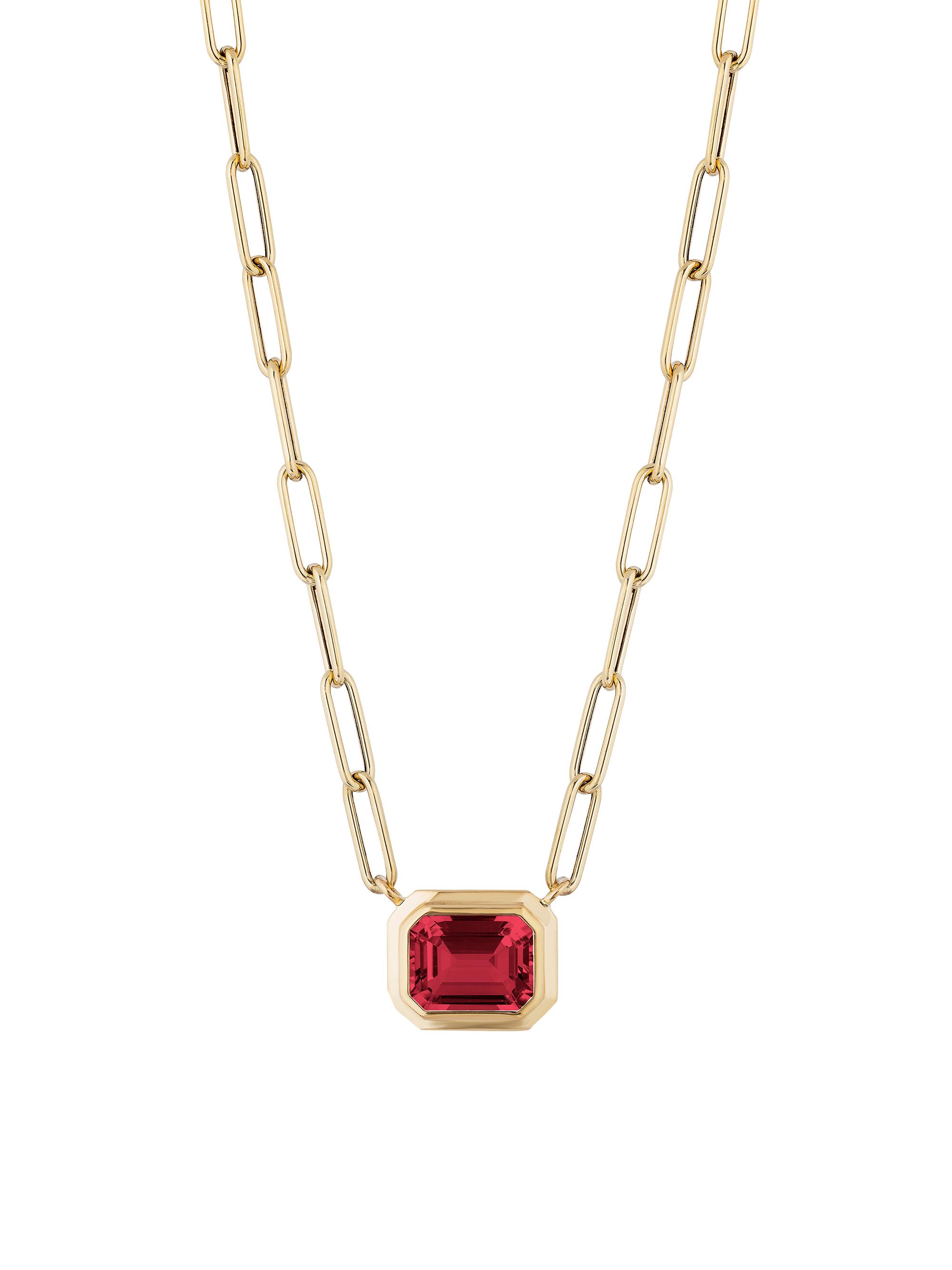 Goshwara Women's Manhattan 18K Gold & Garnet Pendant Necklace - Red