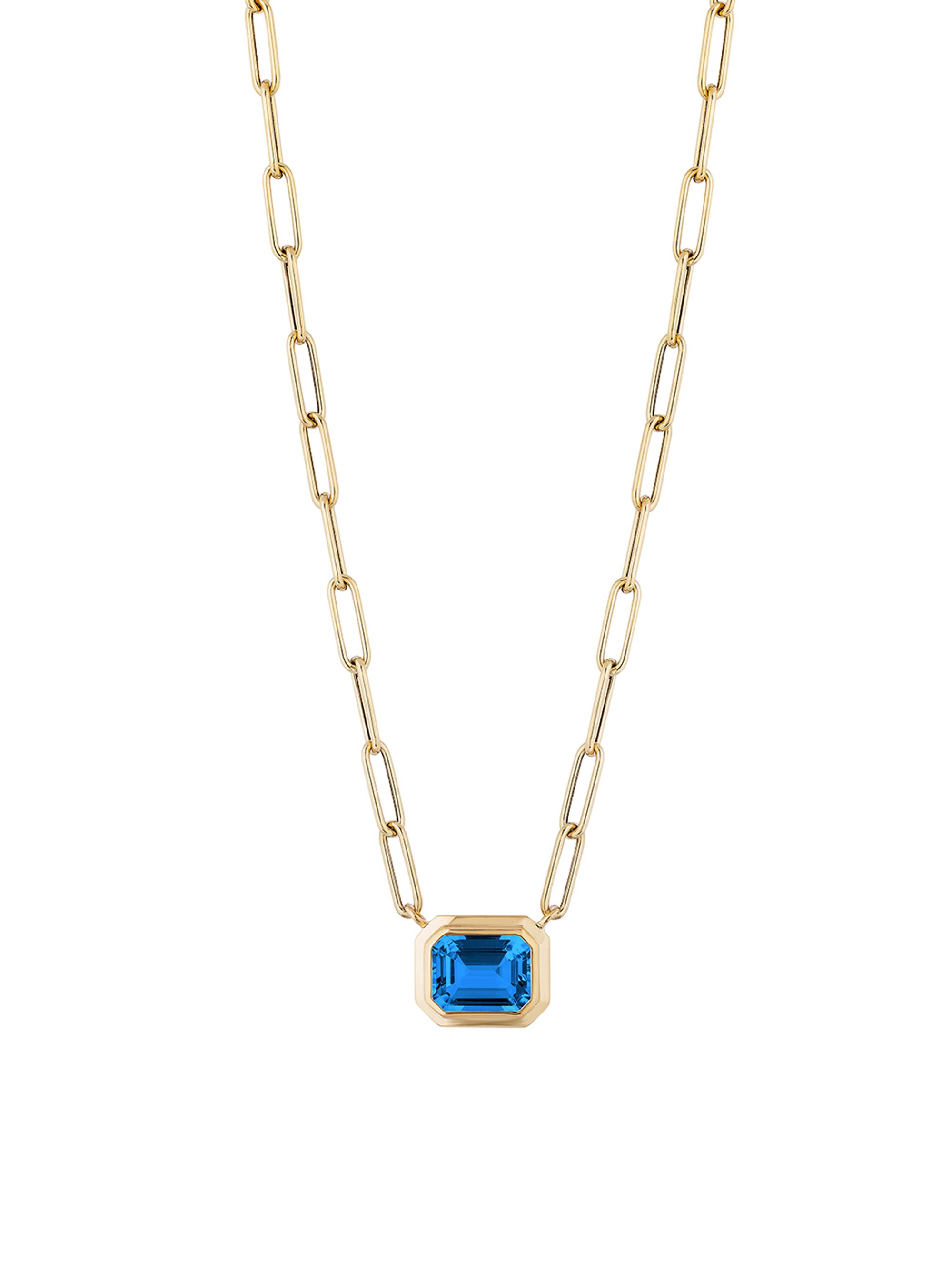 Goshwara Women's Manhattan 18K Yellow Gold & London Blue Topaz Pendant Necklace - Yellow Gold