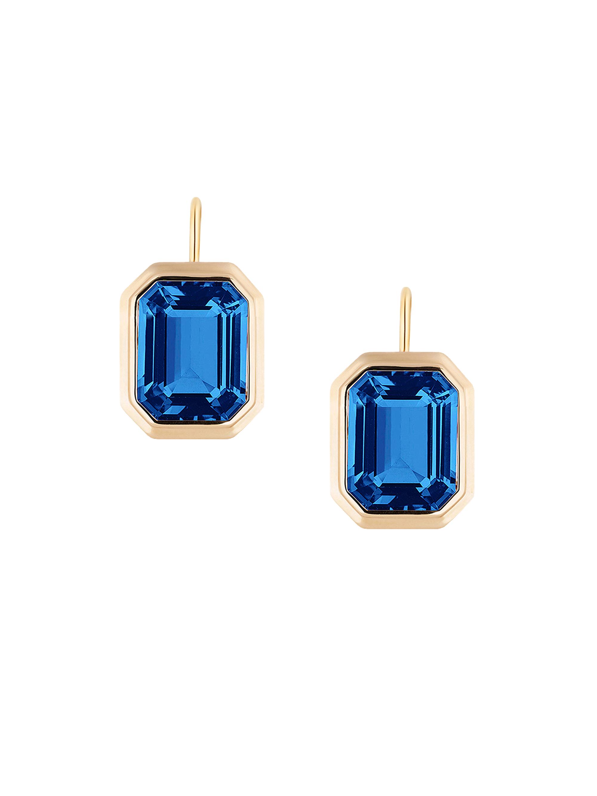 Goshwara Women's Manhattan 18K Gold & Blue Topaz Drop Earrings - Blue