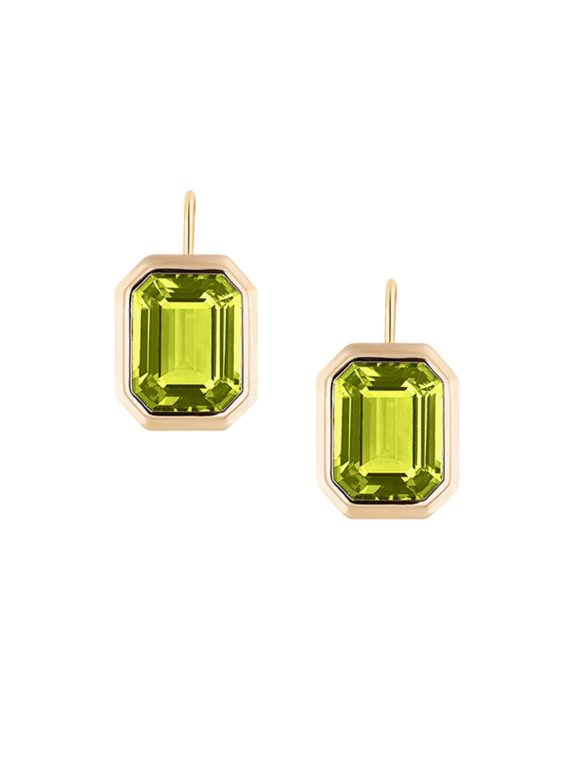Goshwara Women's Manhattan 18K Gold & Peridot Drop Earrings - Green