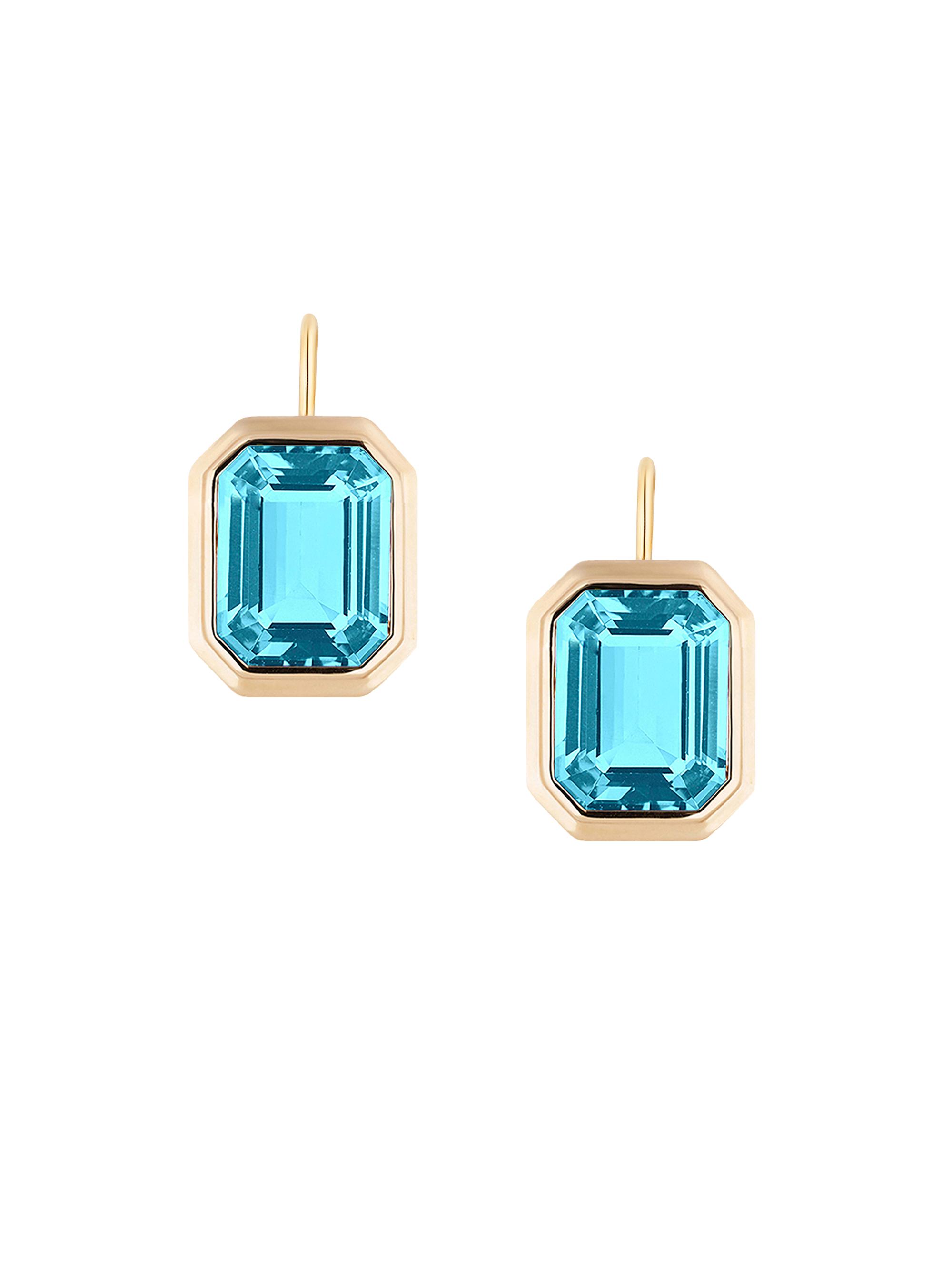 Goshwara Women's Manhattan 18K Yellow Gold & Blue Topaz Drop Earrings - Blue
