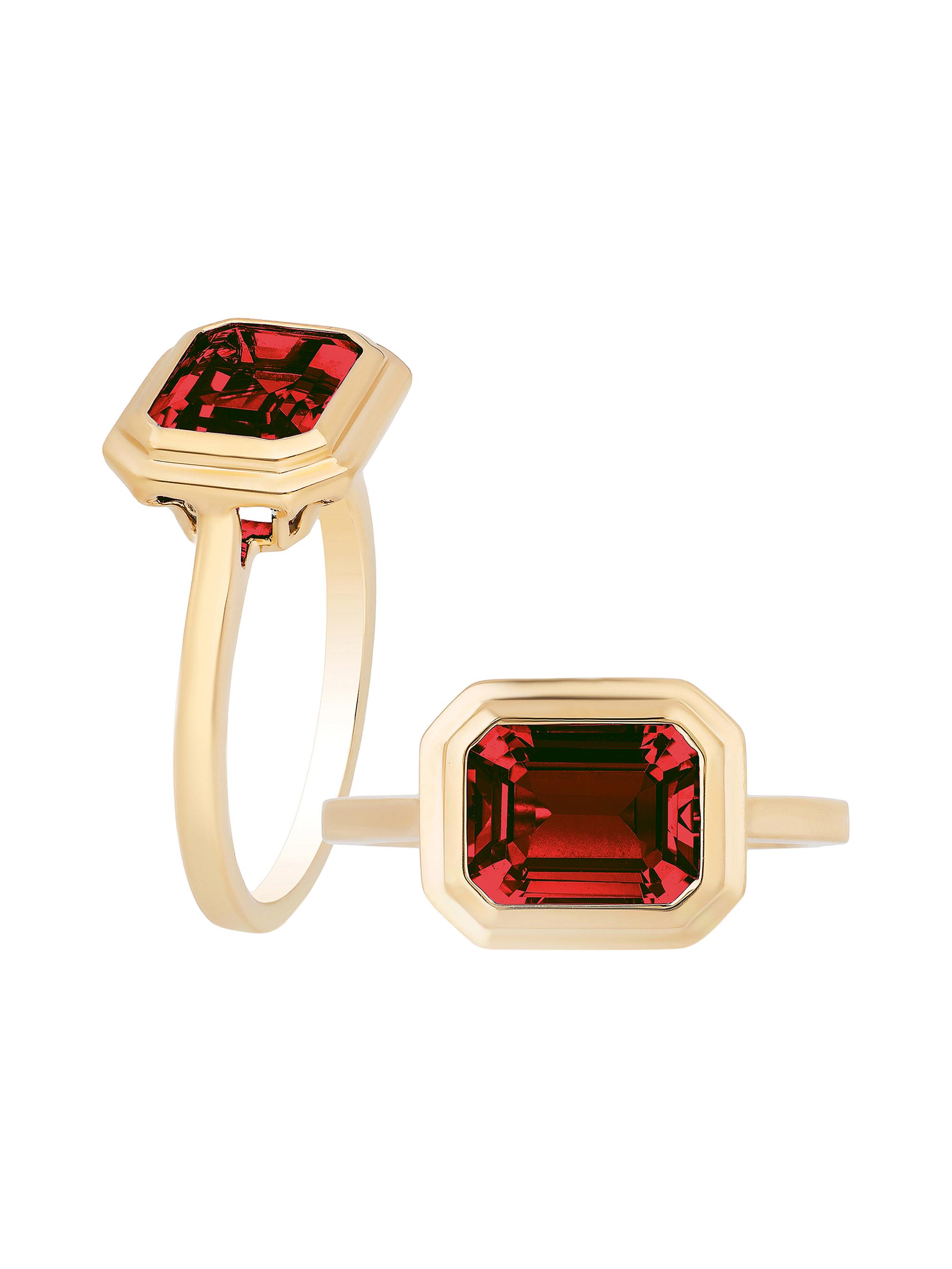 Goshwara Women's Manhattan 18K Yellow Gold & Garnet Ring - Red
